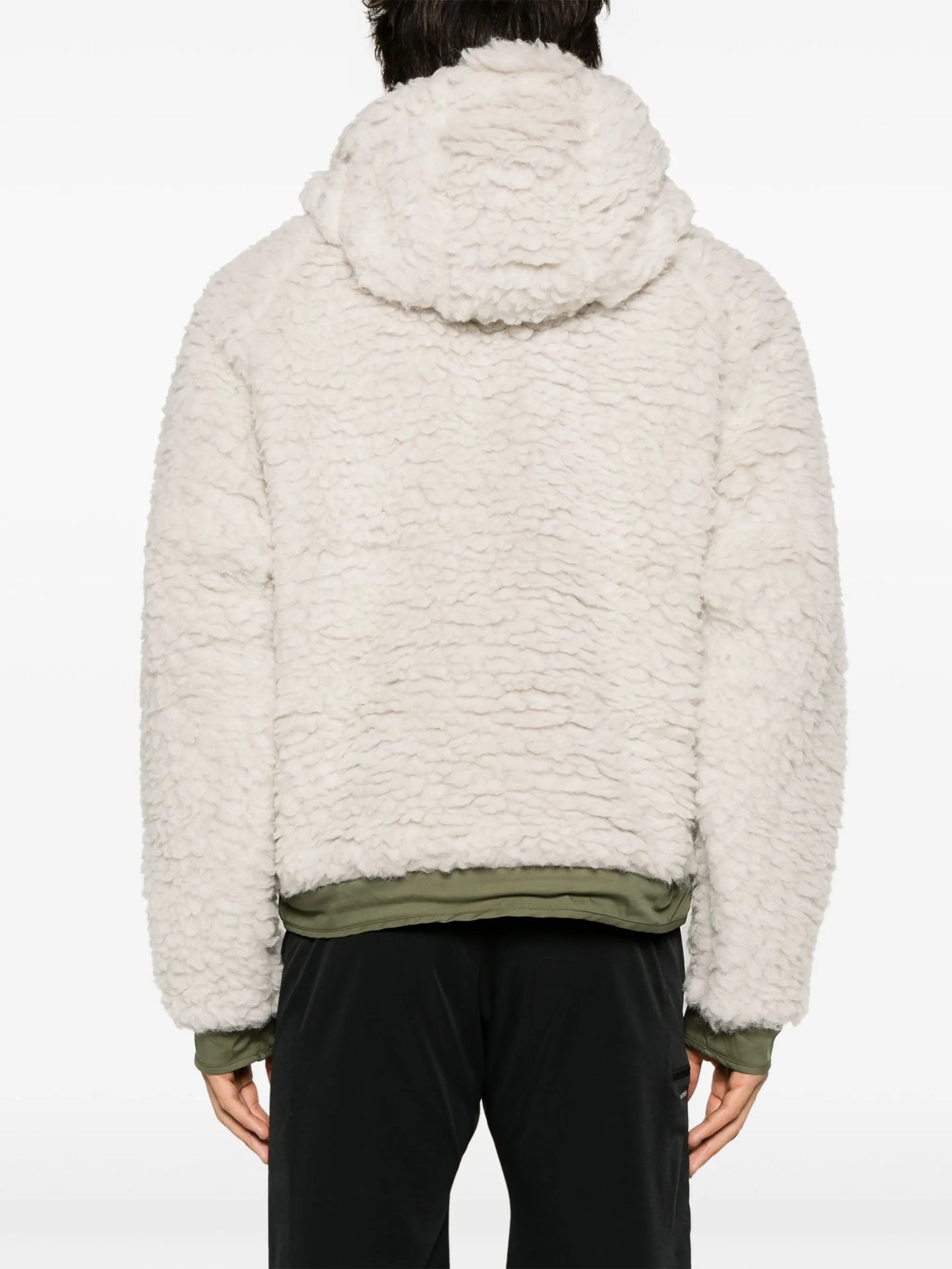 zip-up hooded fleece jacket