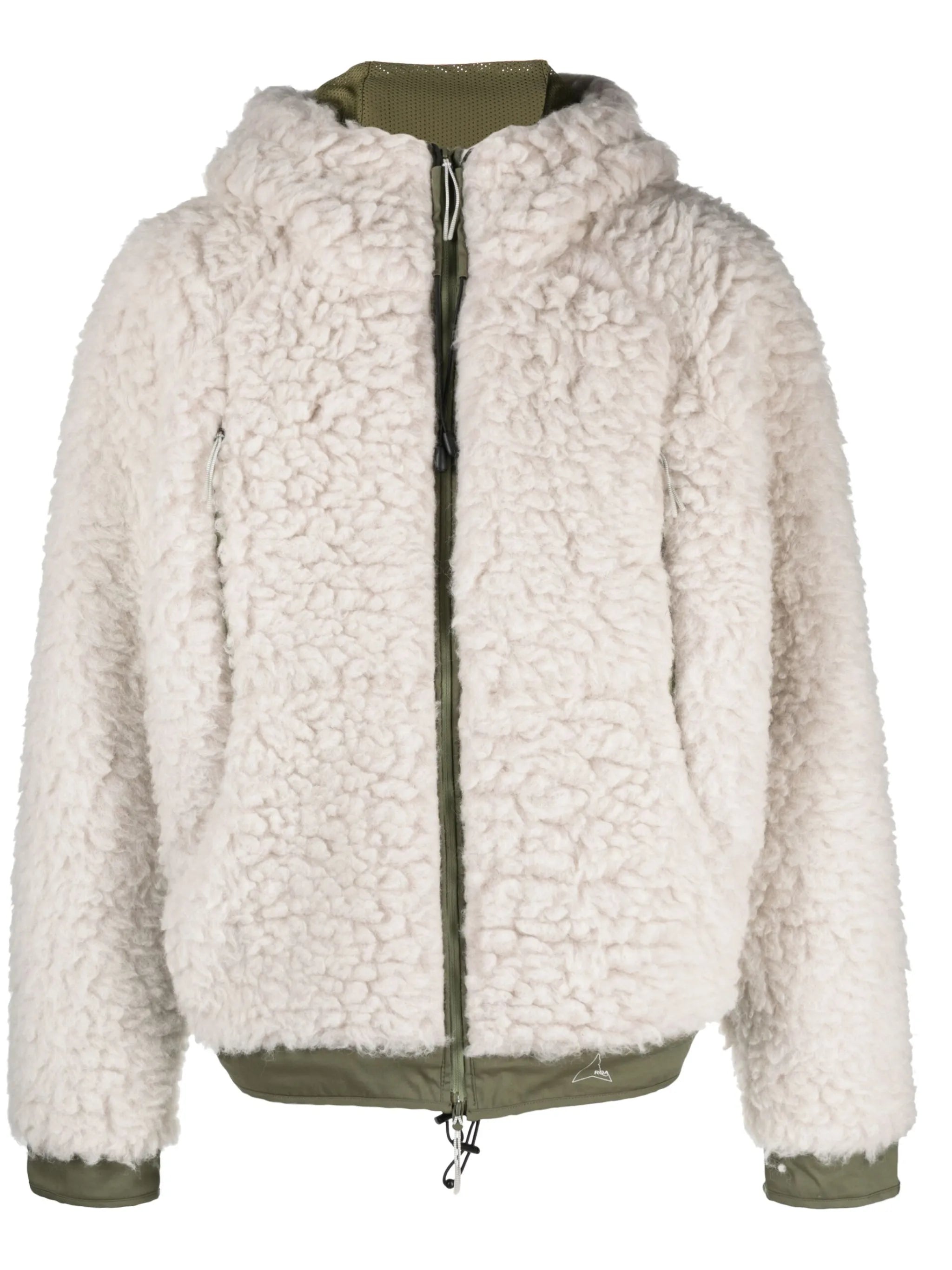 zip-up hooded fleece jacket