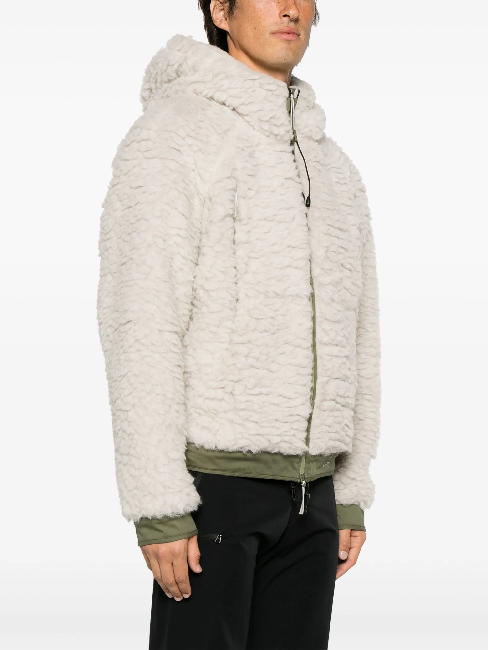 zip-up hooded fleece jacket