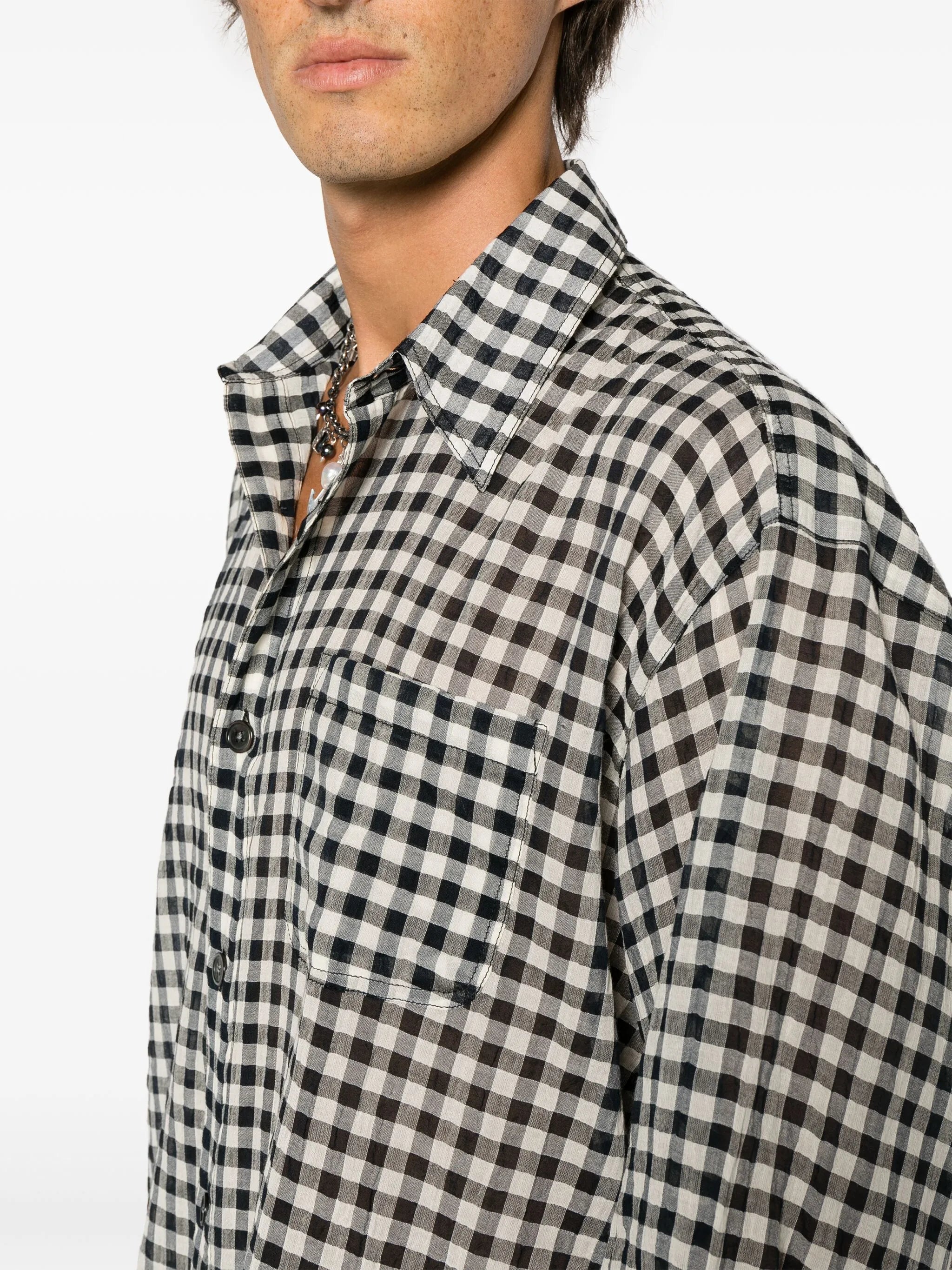 Darling checkerboard-print shirt