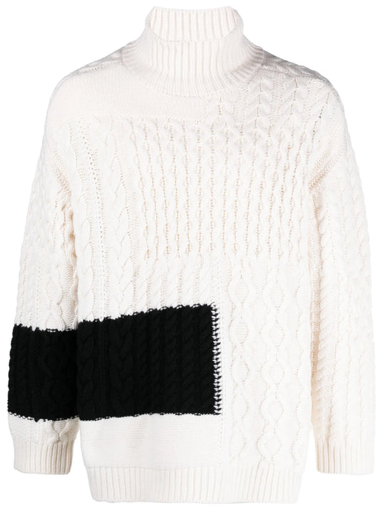 chunky ribbed-knit wool jumper