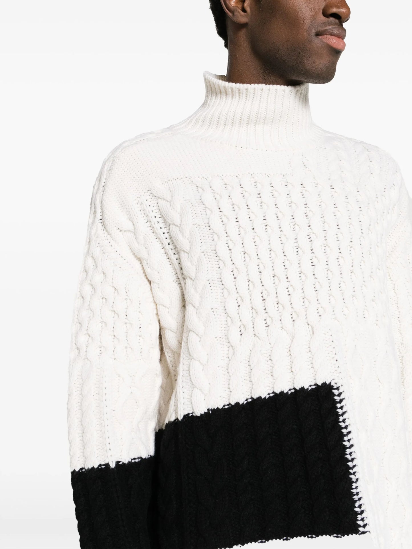 chunky ribbed-knit wool jumper