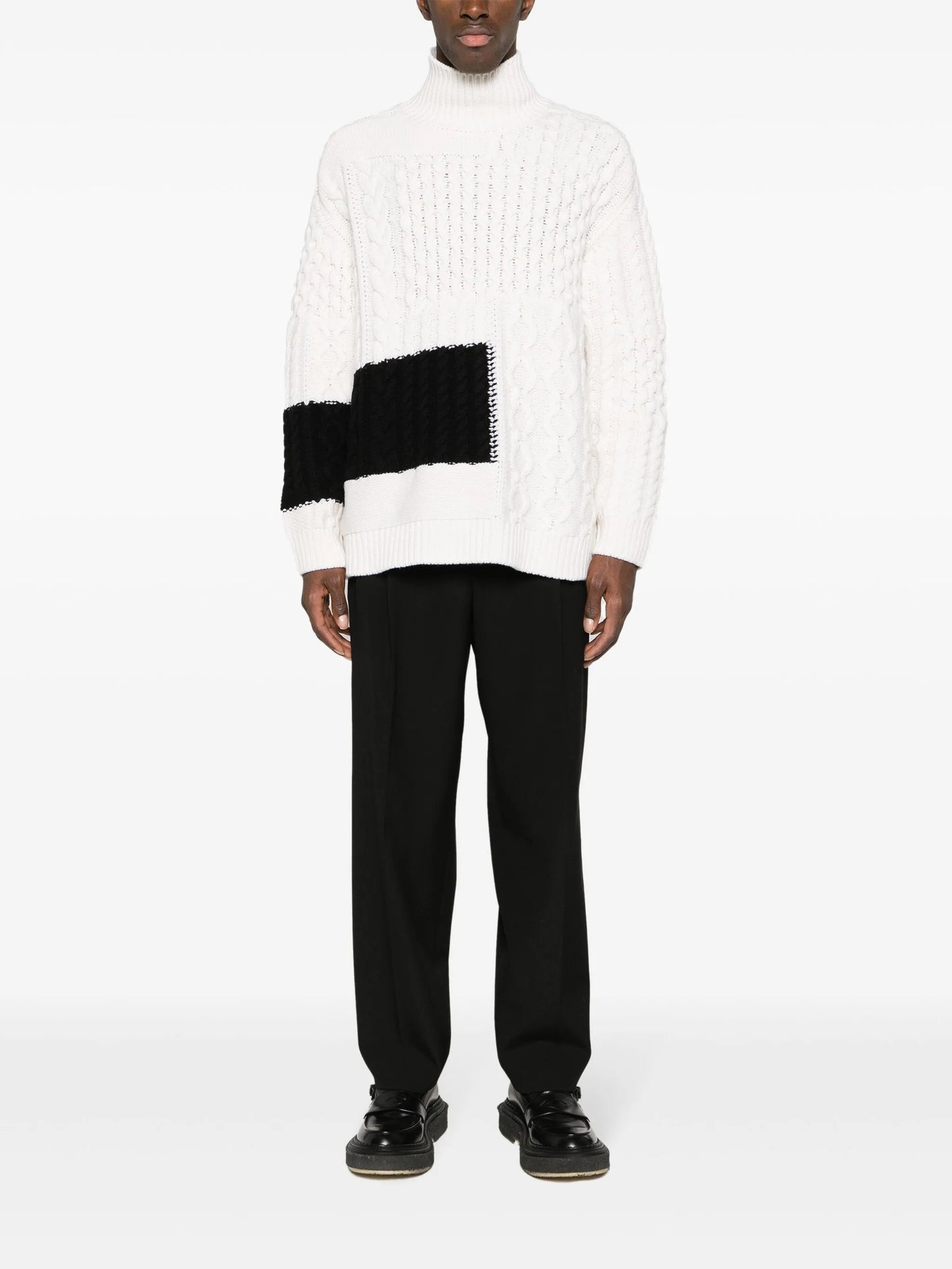 chunky ribbed-knit wool jumper