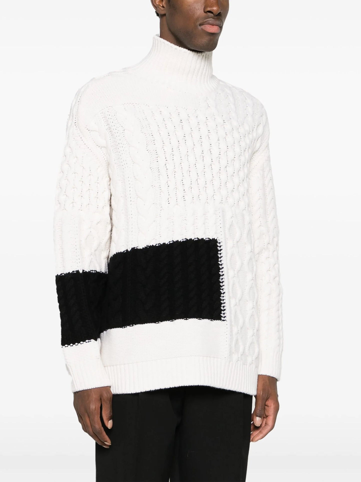 chunky ribbed-knit wool jumper