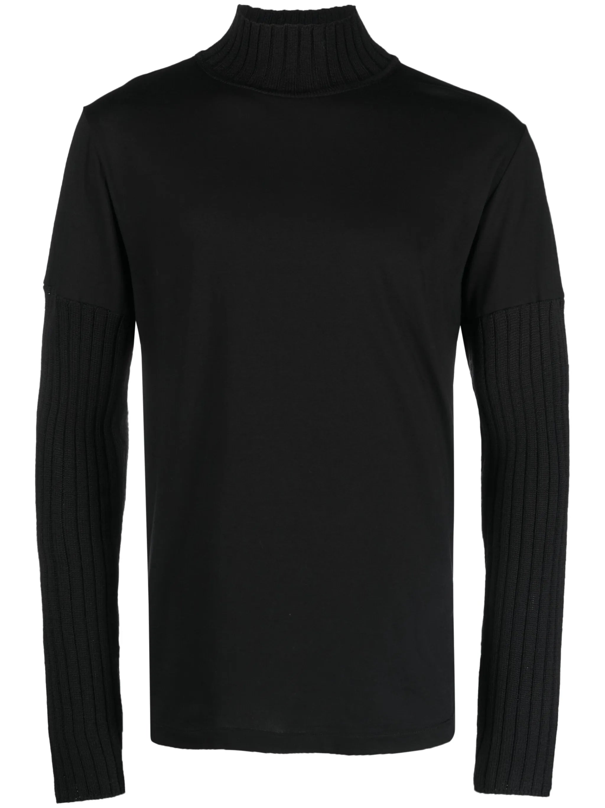 ribbed-detail high-neck sweatshirt