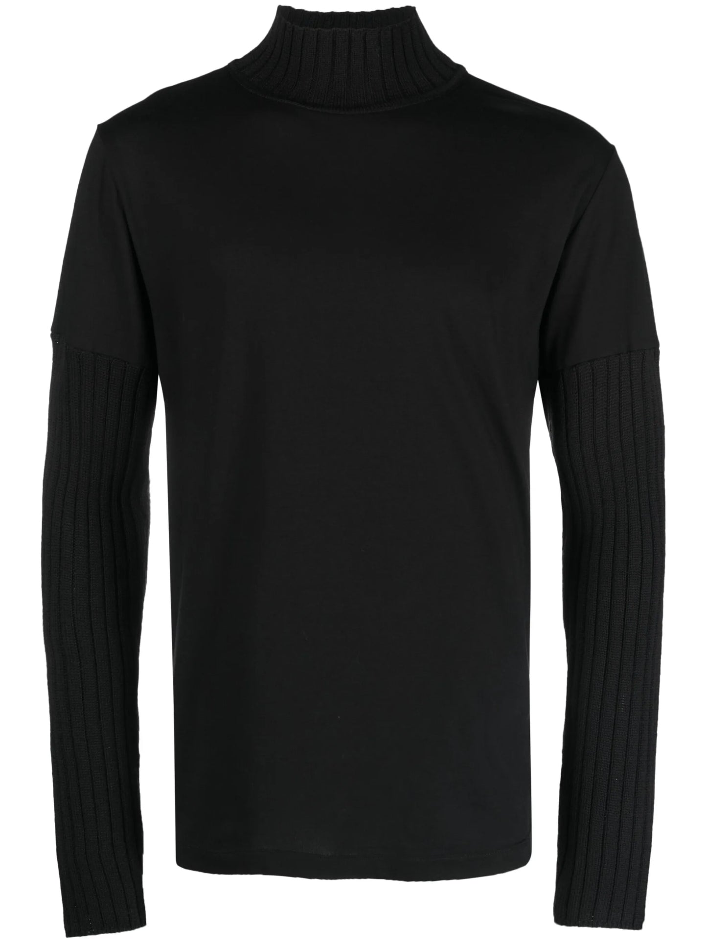 ribbed-detail high-neck sweatshirt