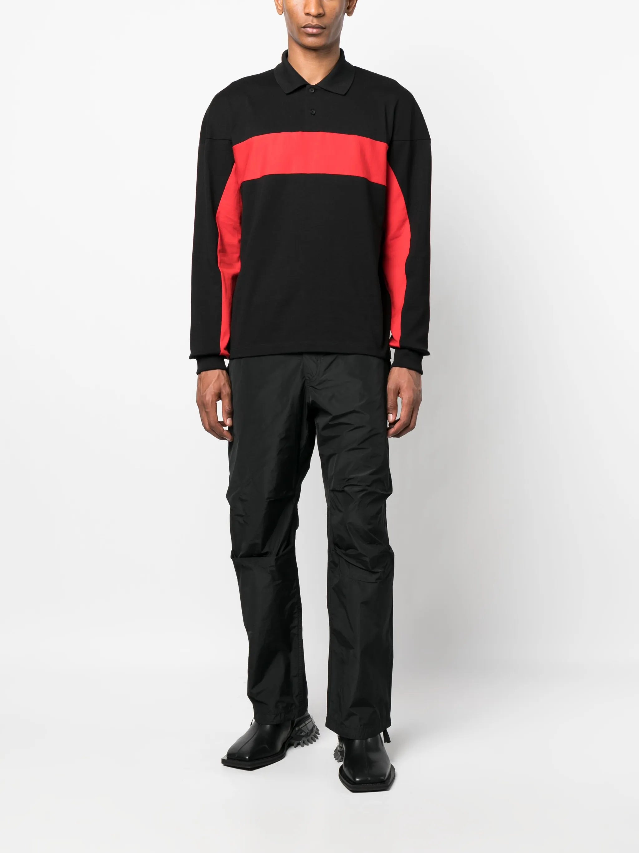 long-sleeve polo shirt