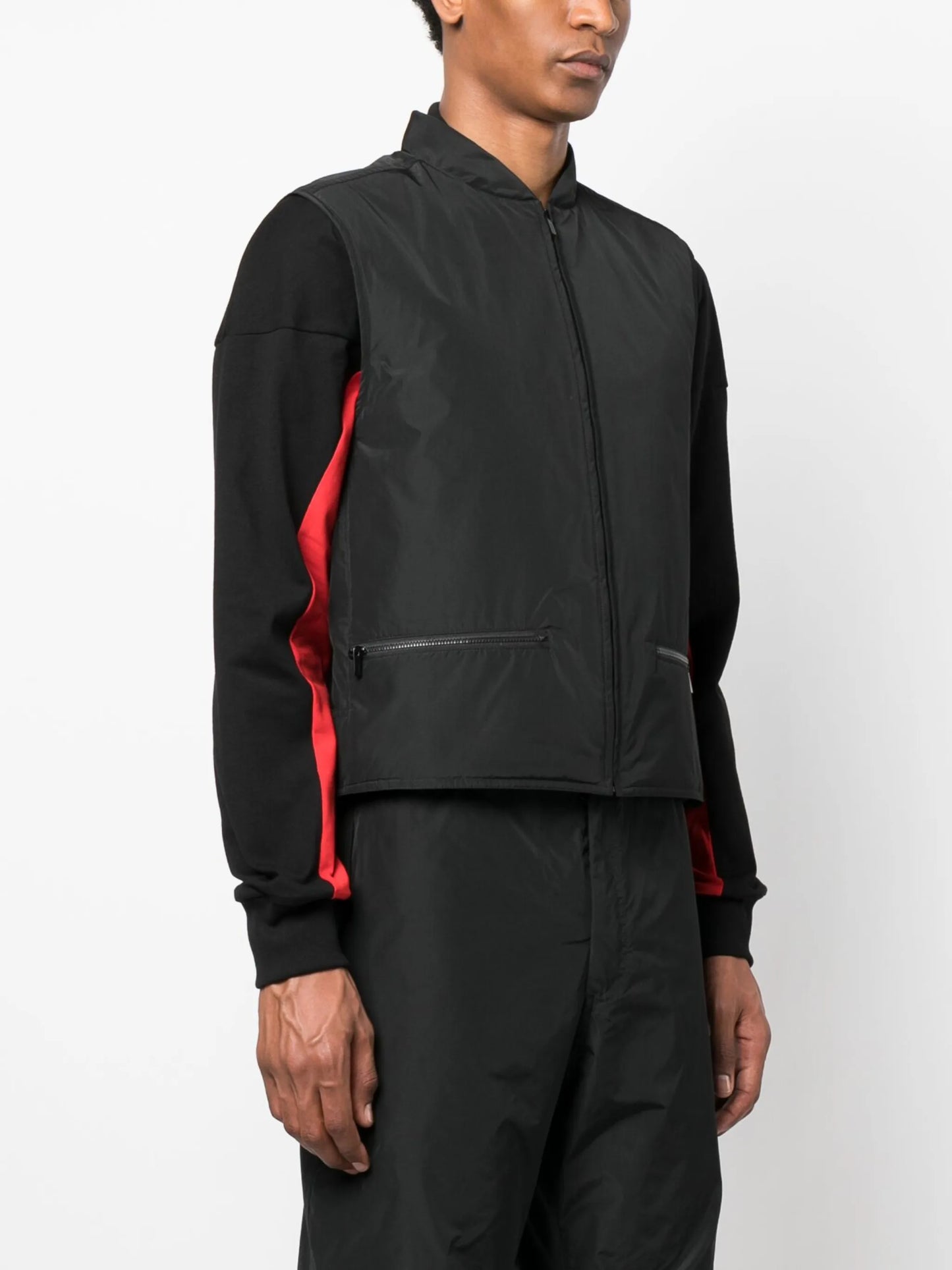 band-collar gilet
