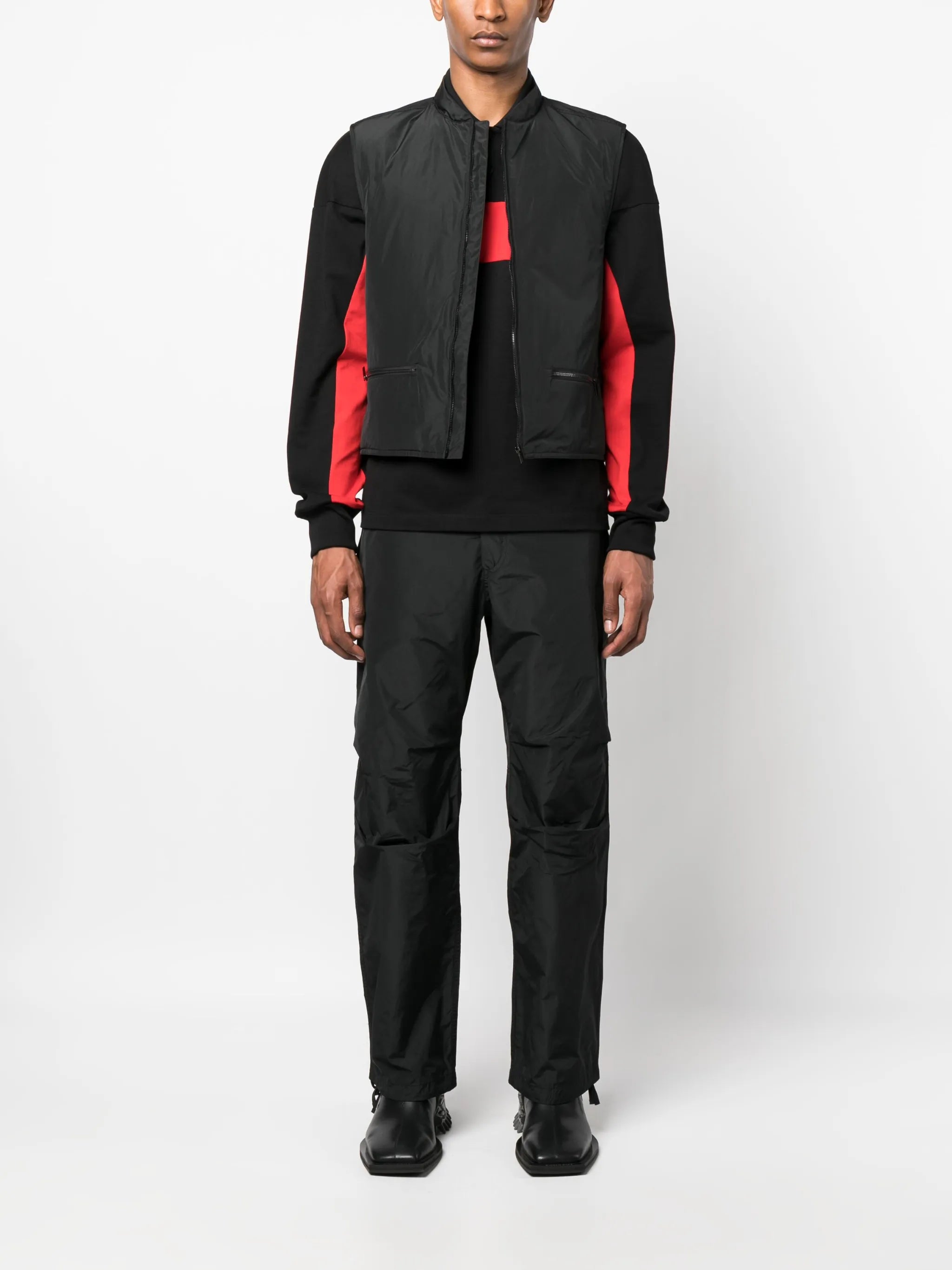 band-collar gilet