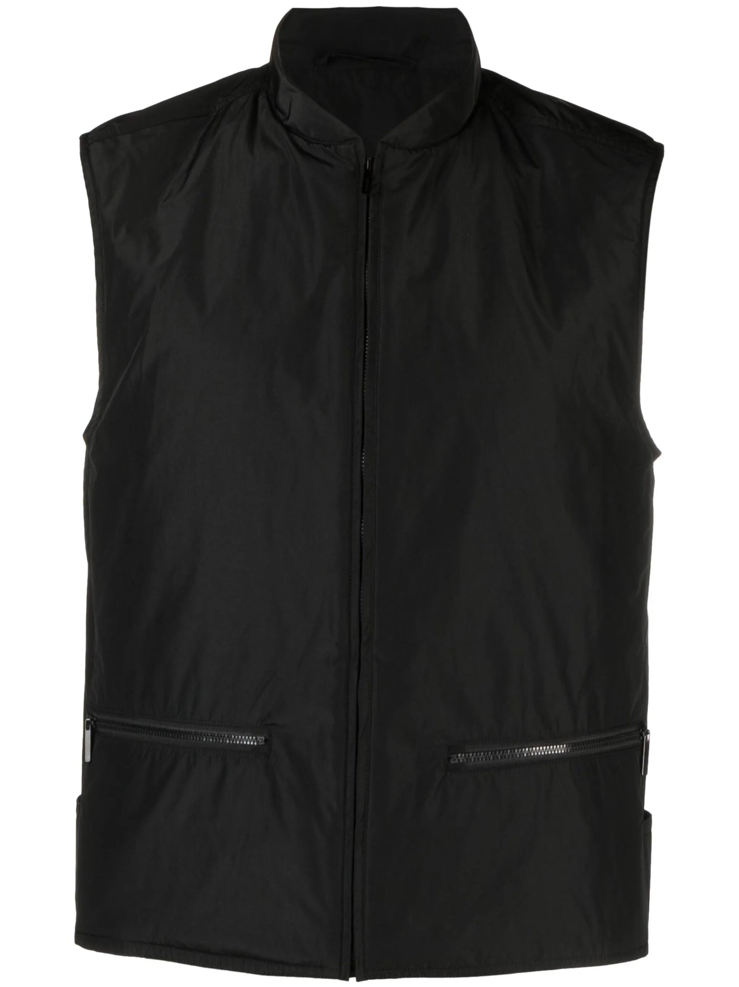 band-collar gilet