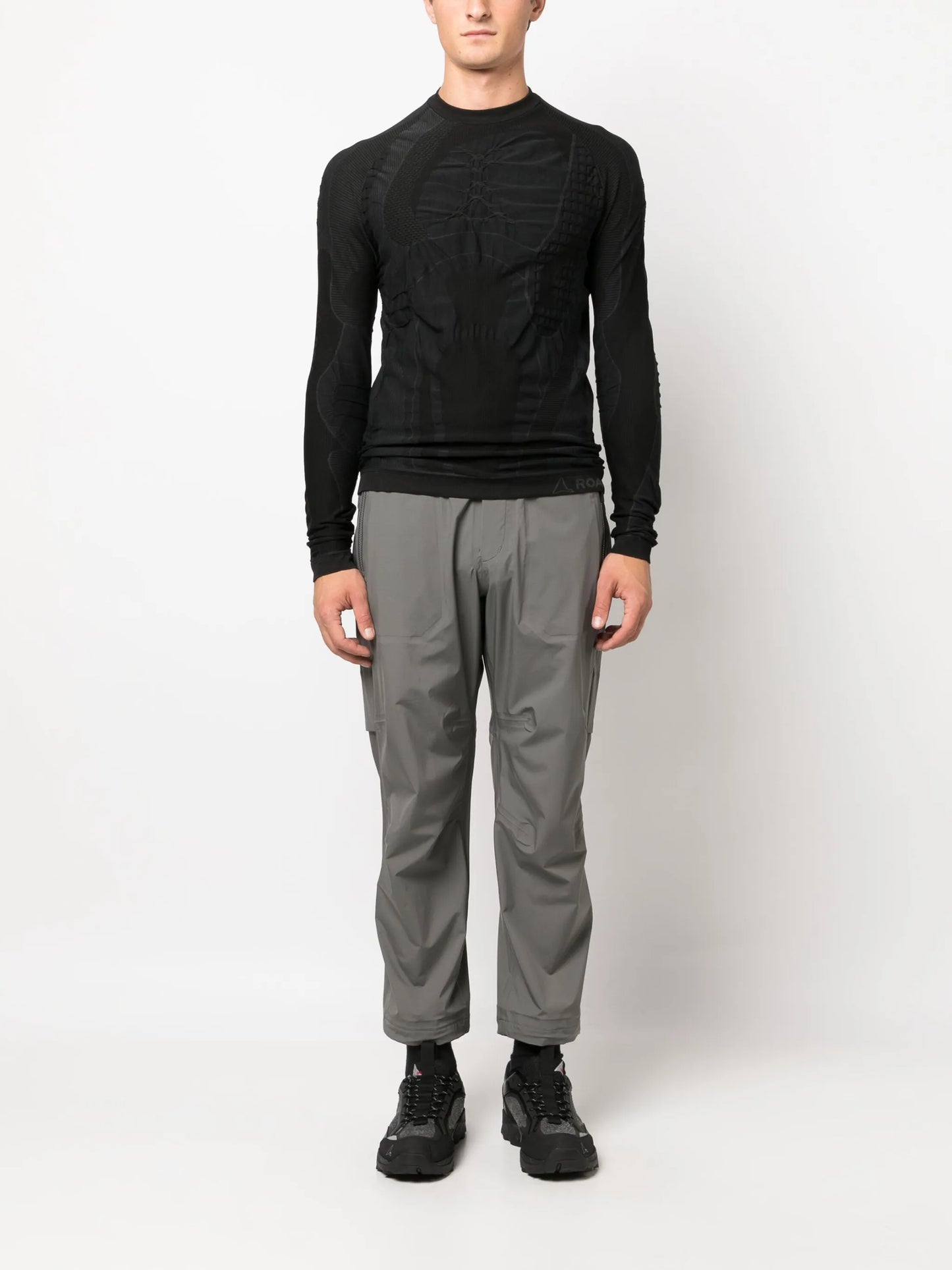 intarsia-knit stretch top