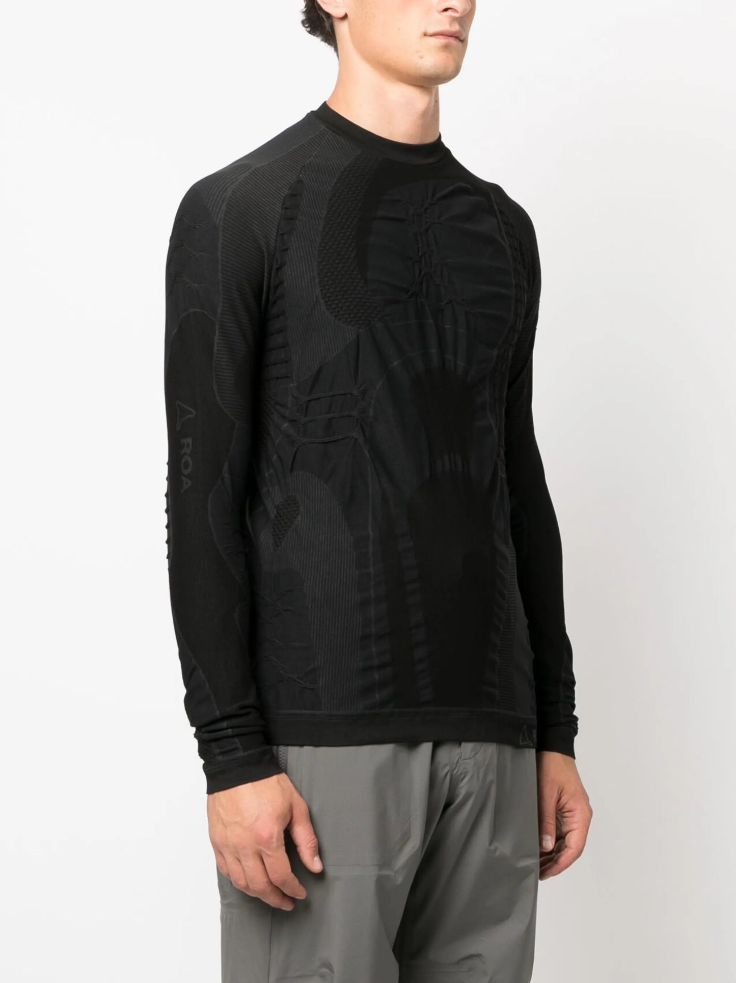 intarsia-knit stretch top