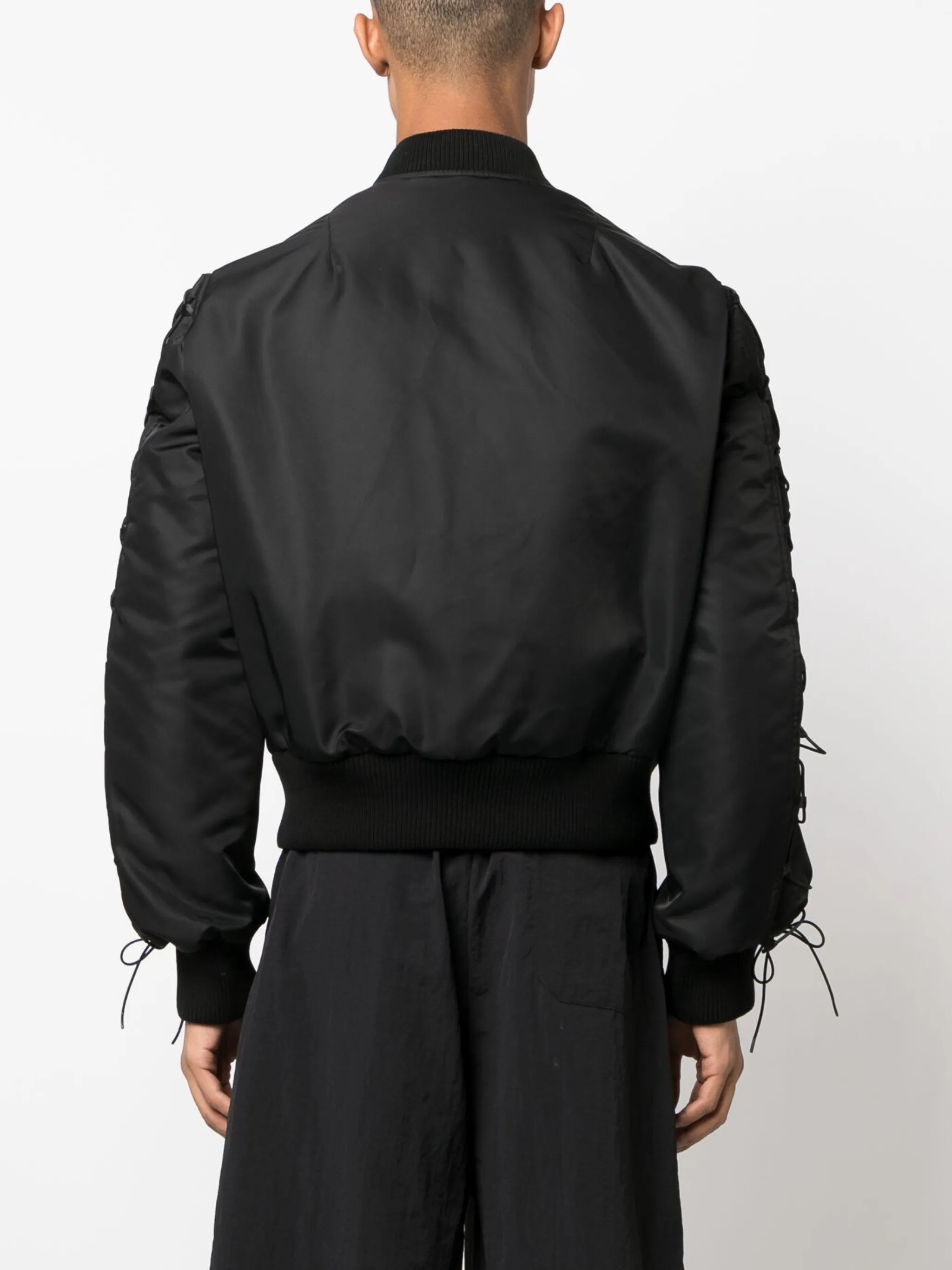lace-up bomber jacket