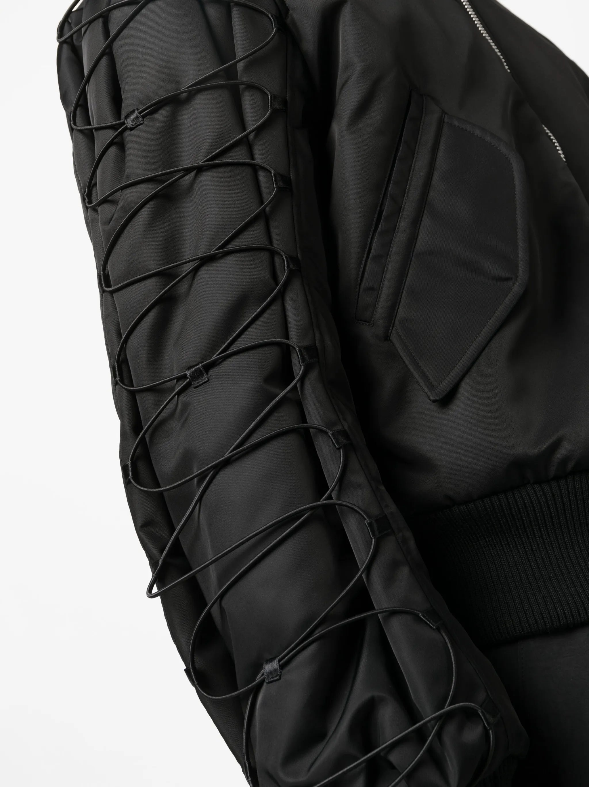 lace-up bomber jacket