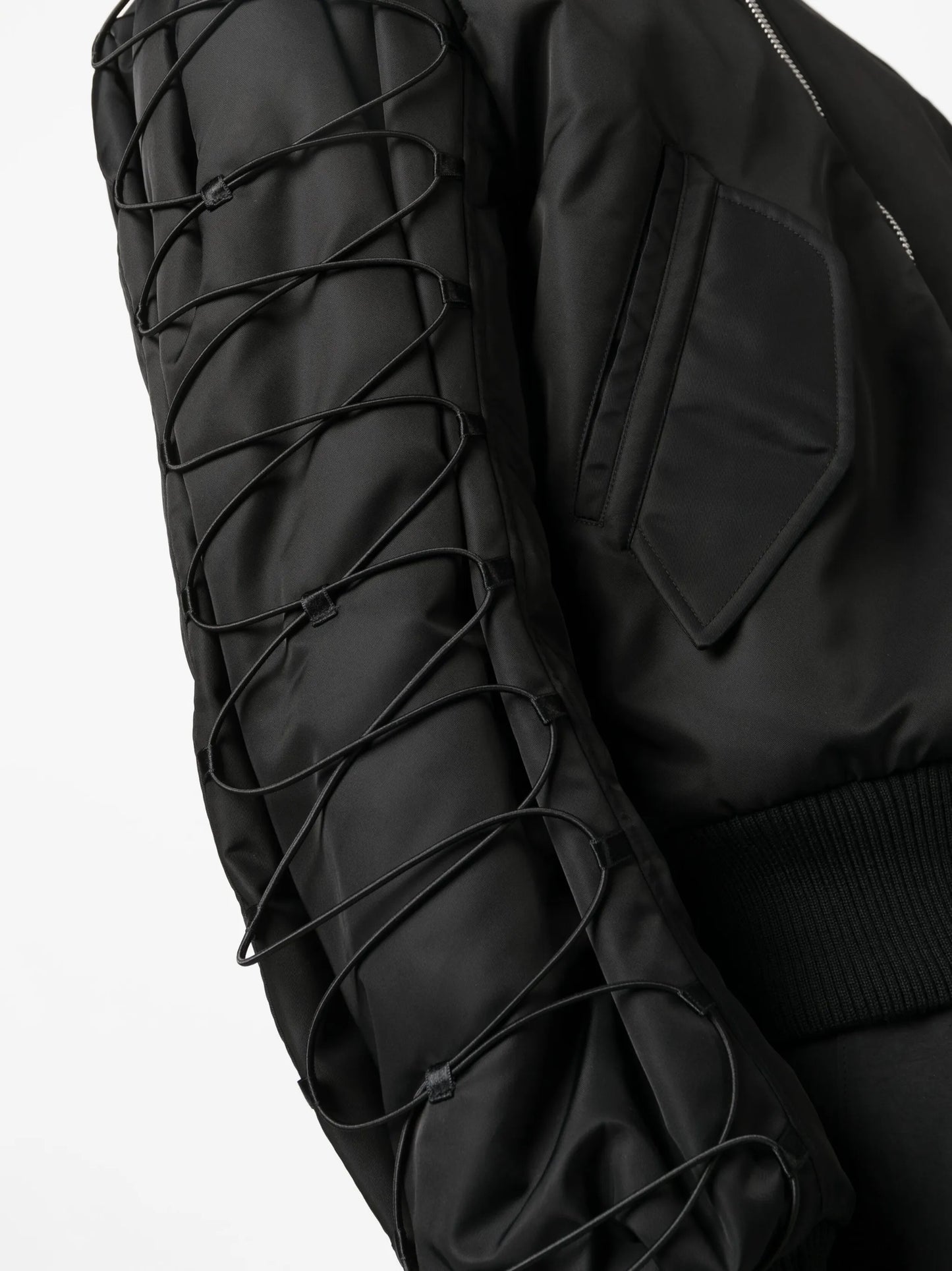 lace-up bomber jacket