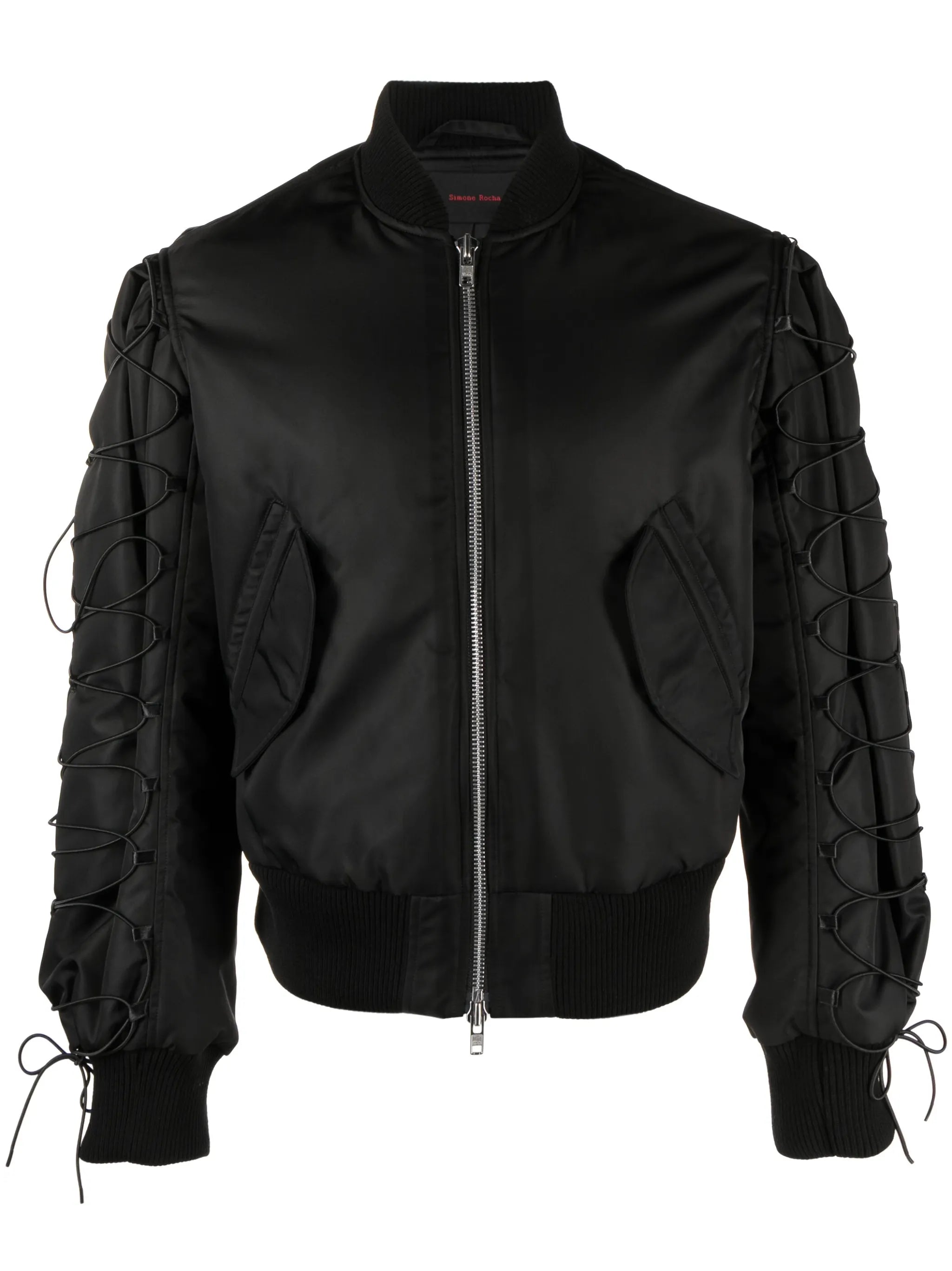 lace-up bomber jacket