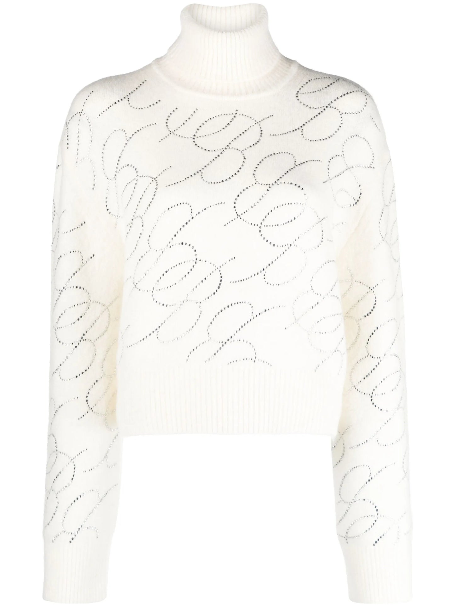 logo-embellished roll-neck jumper