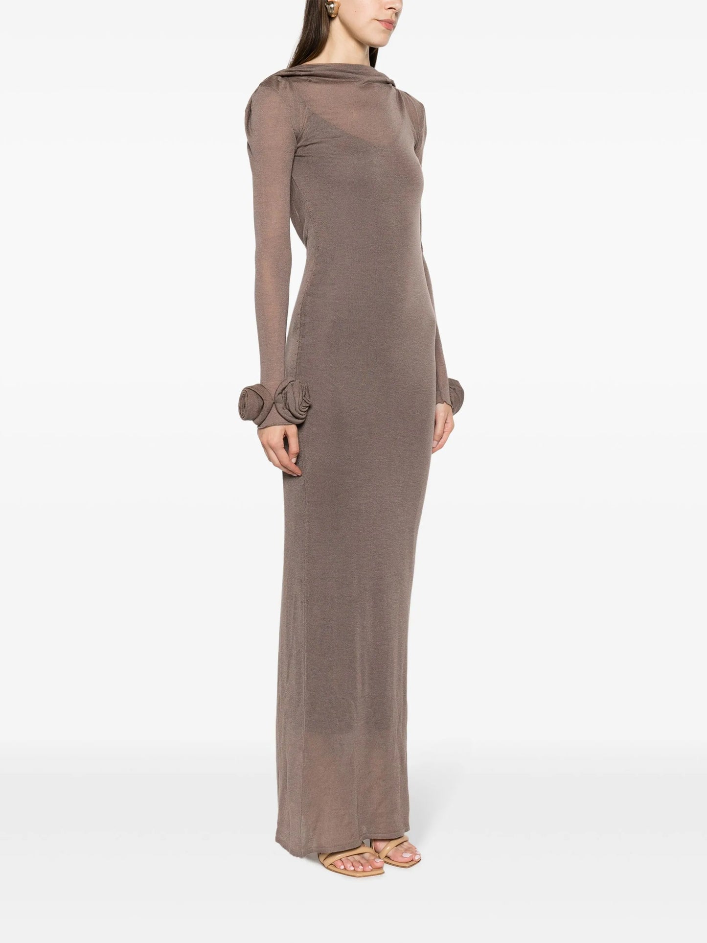 open-back knit dress