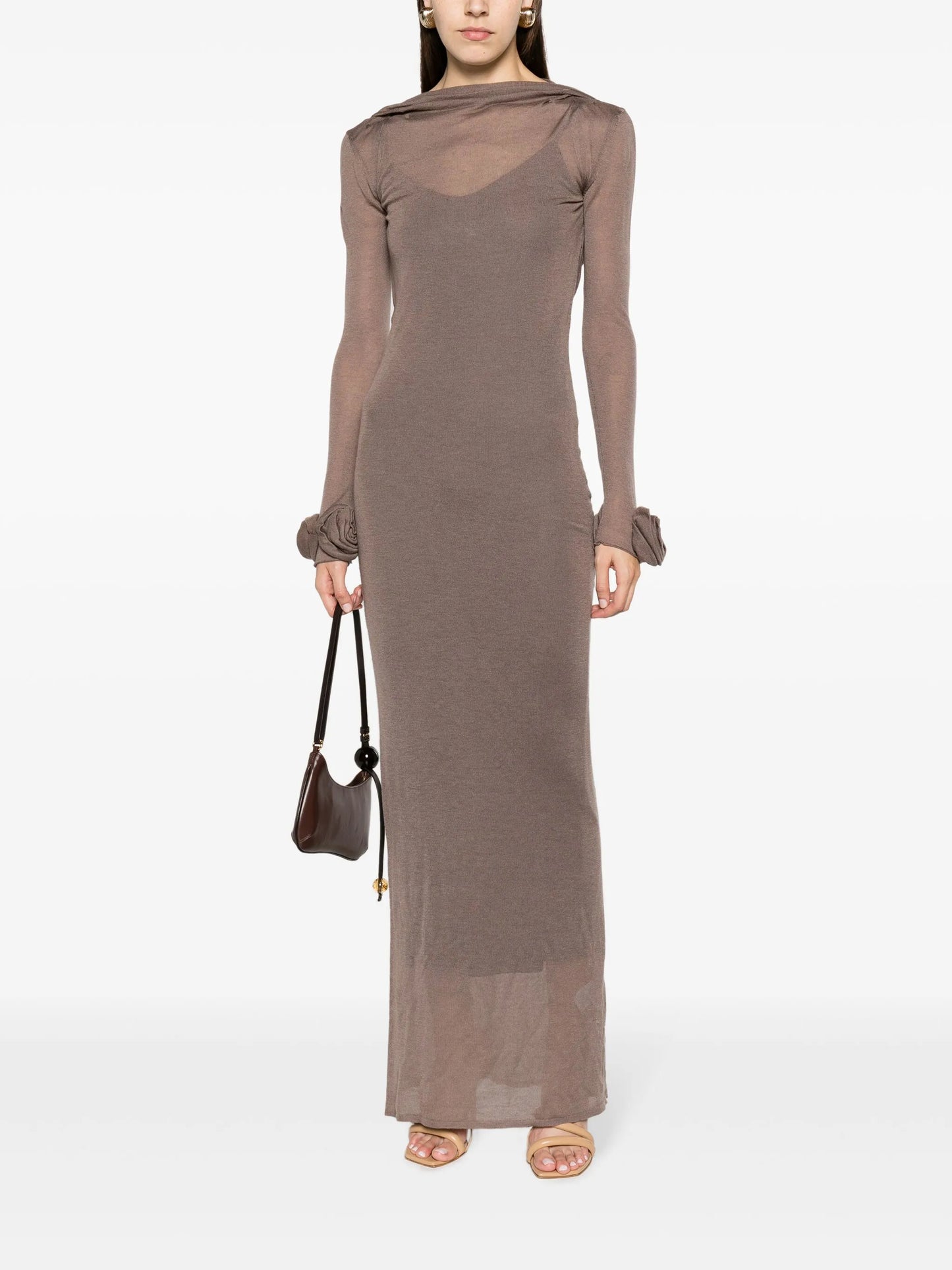 open-back knit dress