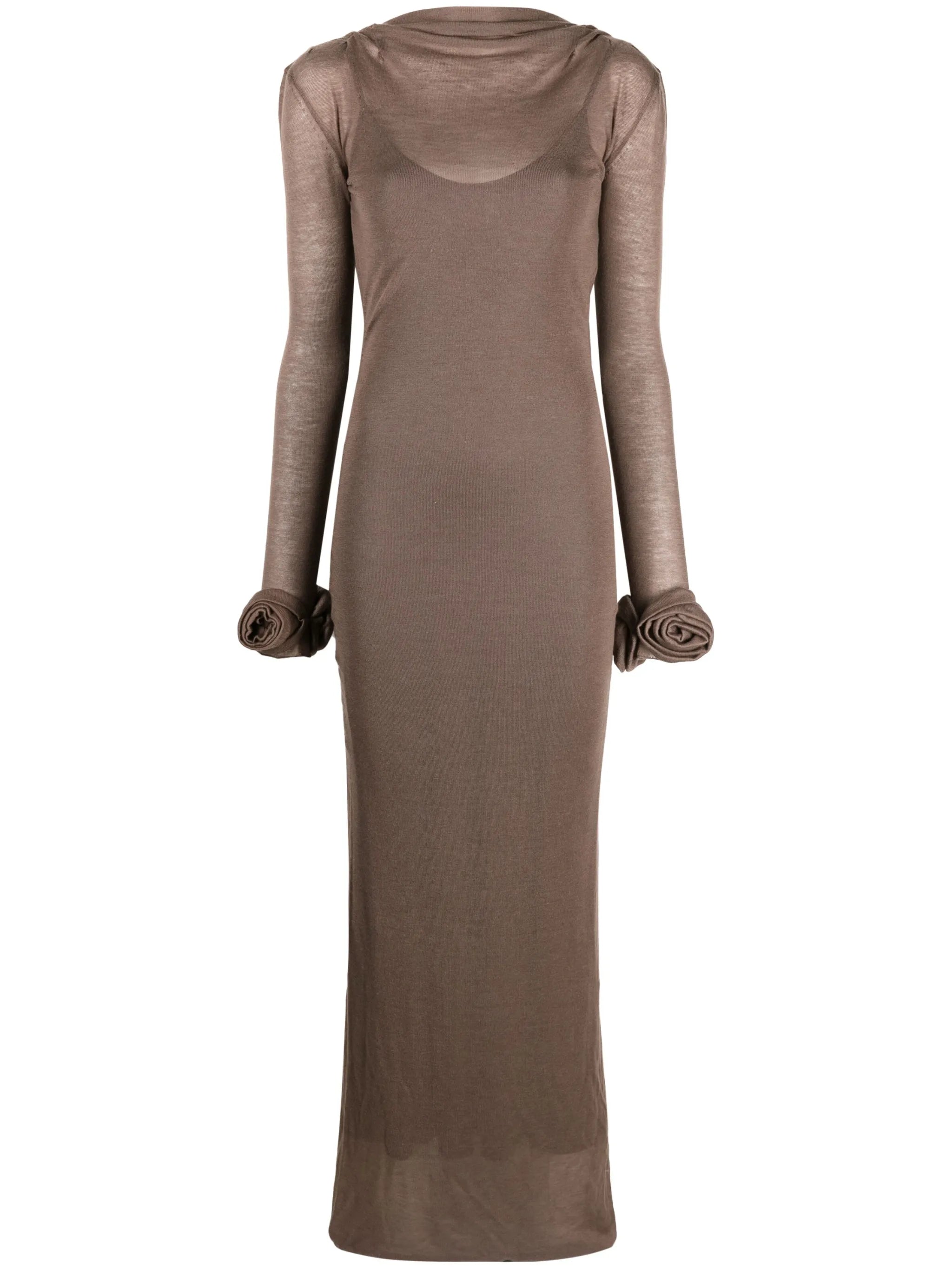 open-back knit dress