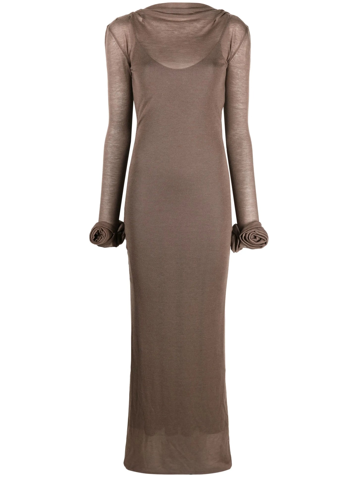 open-back knit dress