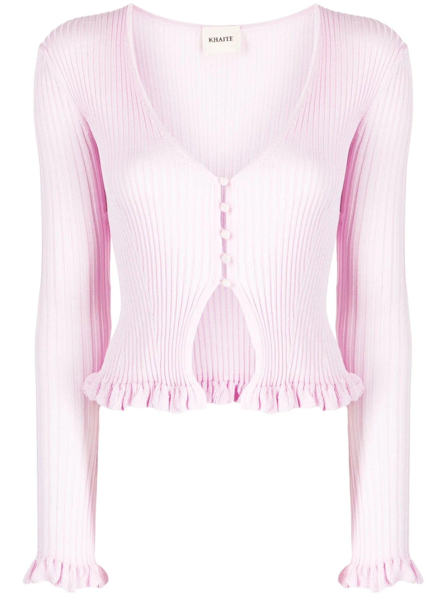 Zinnia ruffle silk cardigan