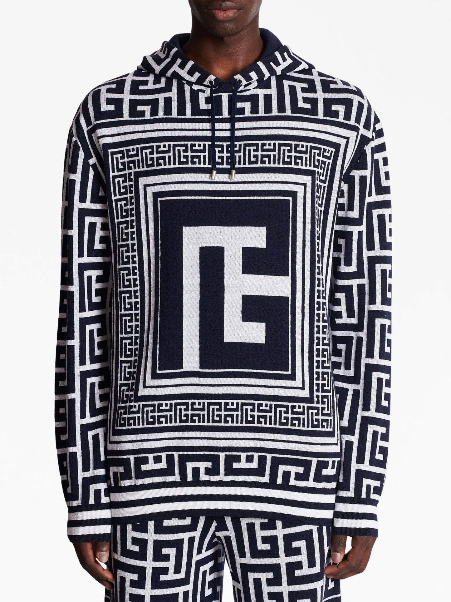 maxi monogram jacquard hoodie