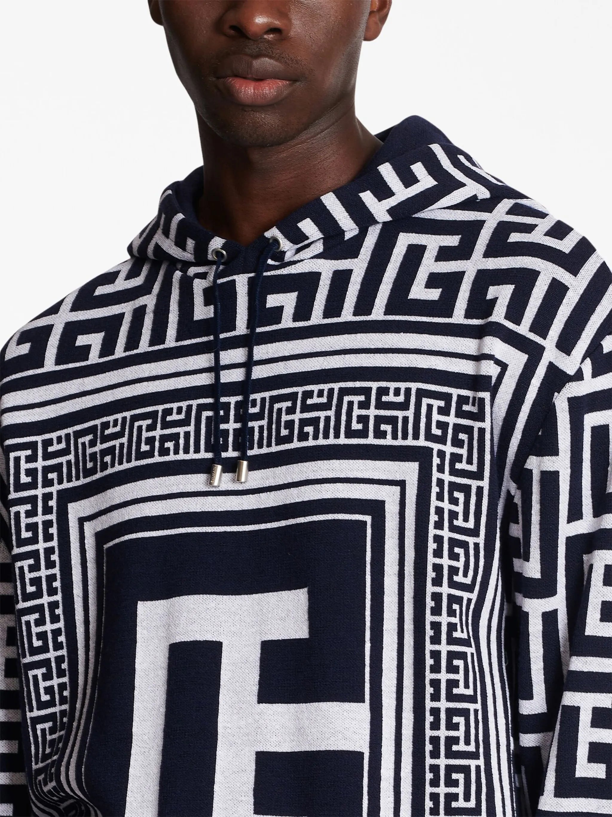 maxi monogram jacquard hoodie
