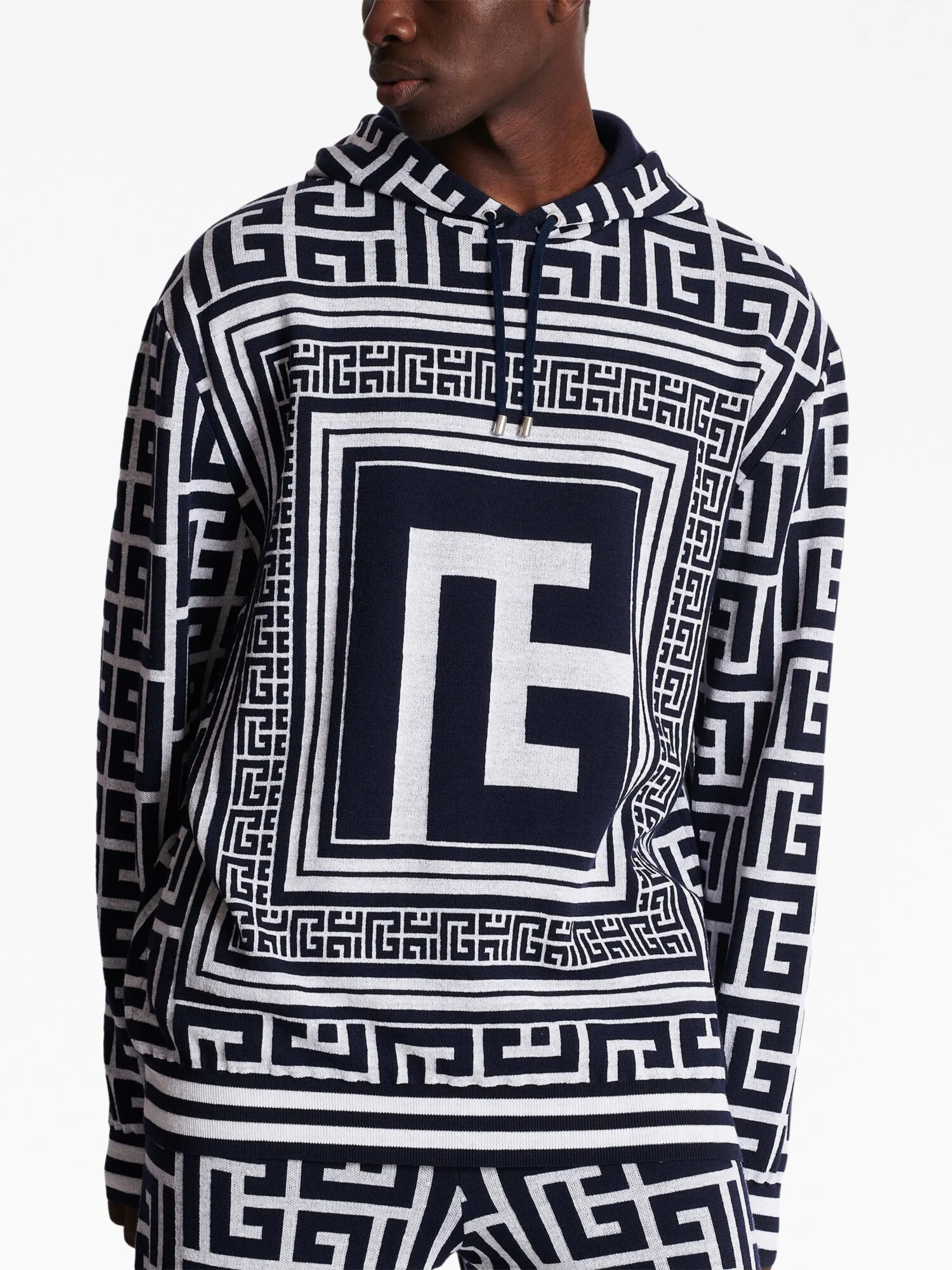 maxi monogram jacquard hoodie