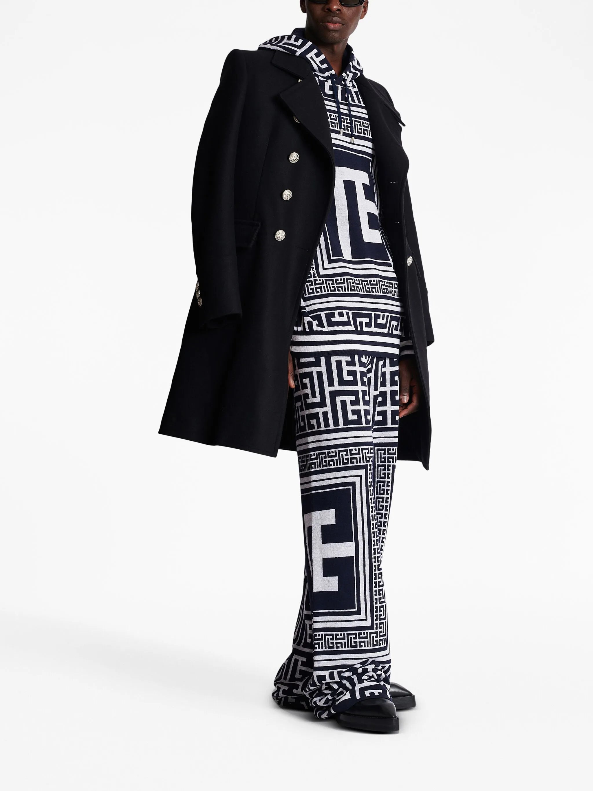 maxi monogram jacquard hoodie