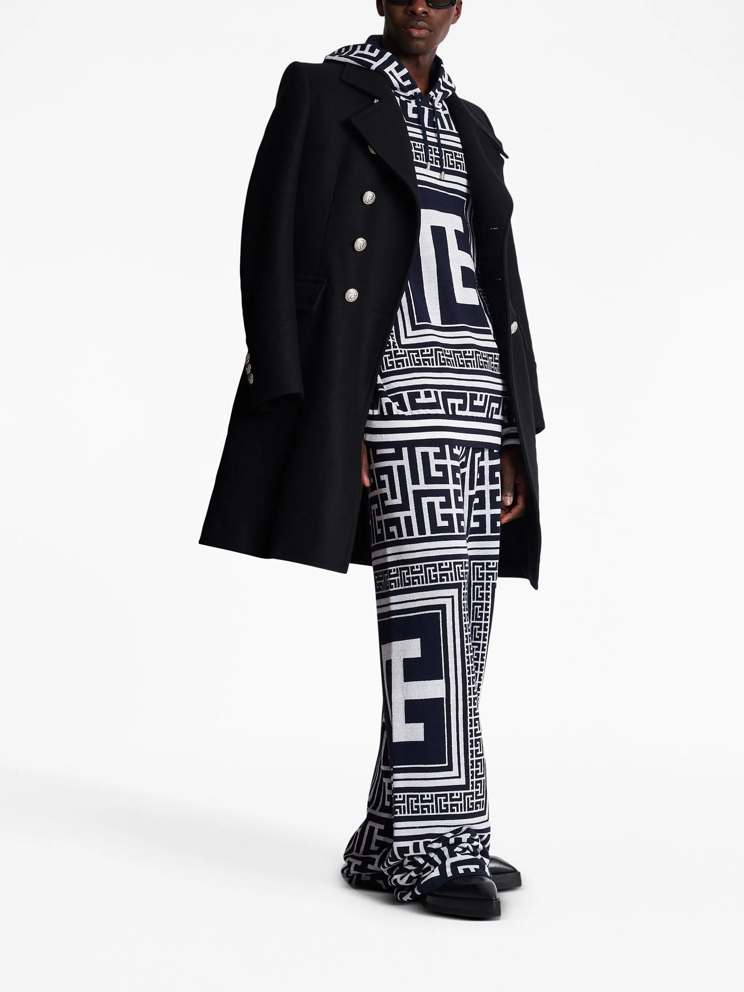 maxi monogram jacquard hoodie