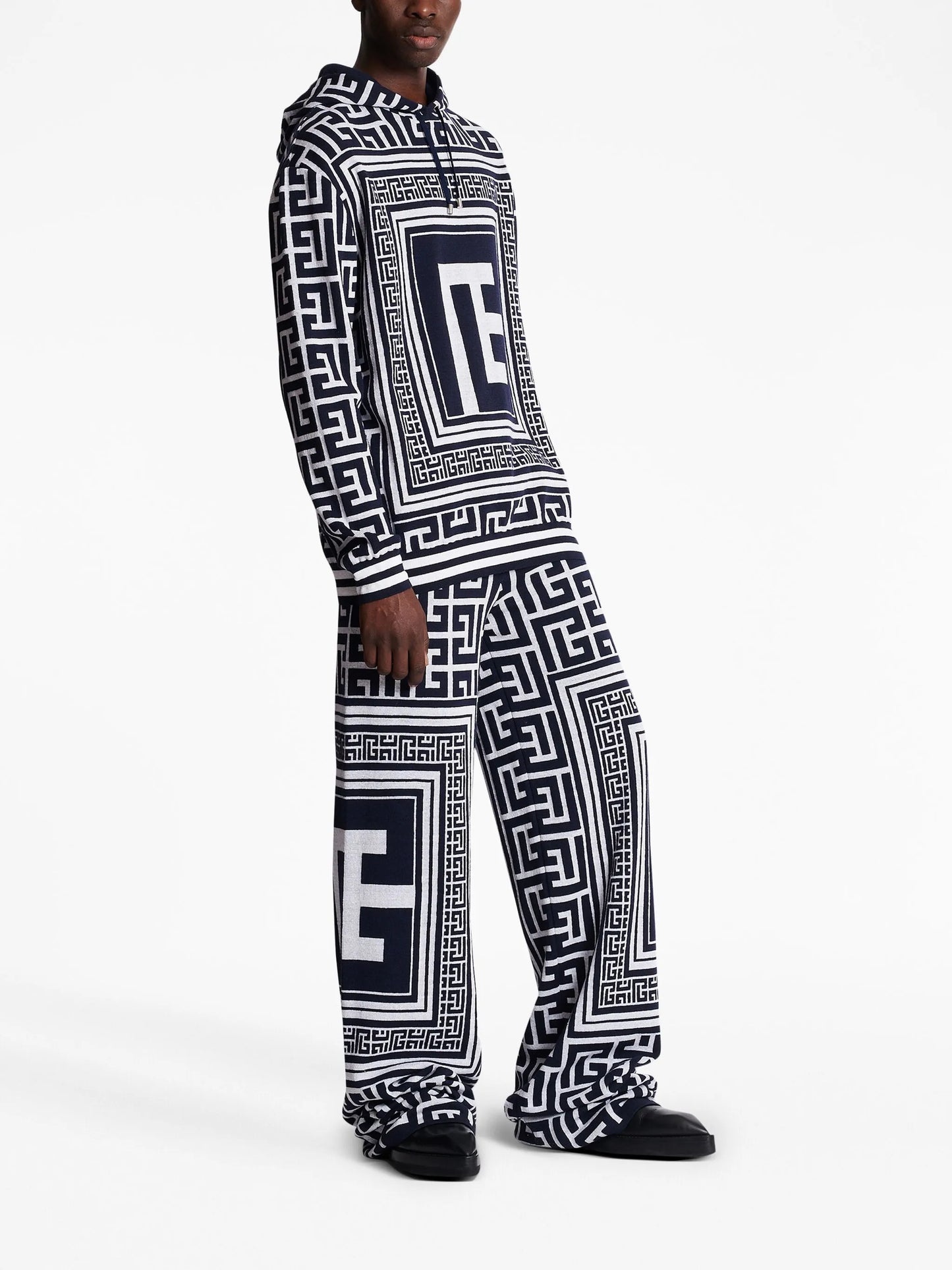 maxi monogram jacquard hoodie