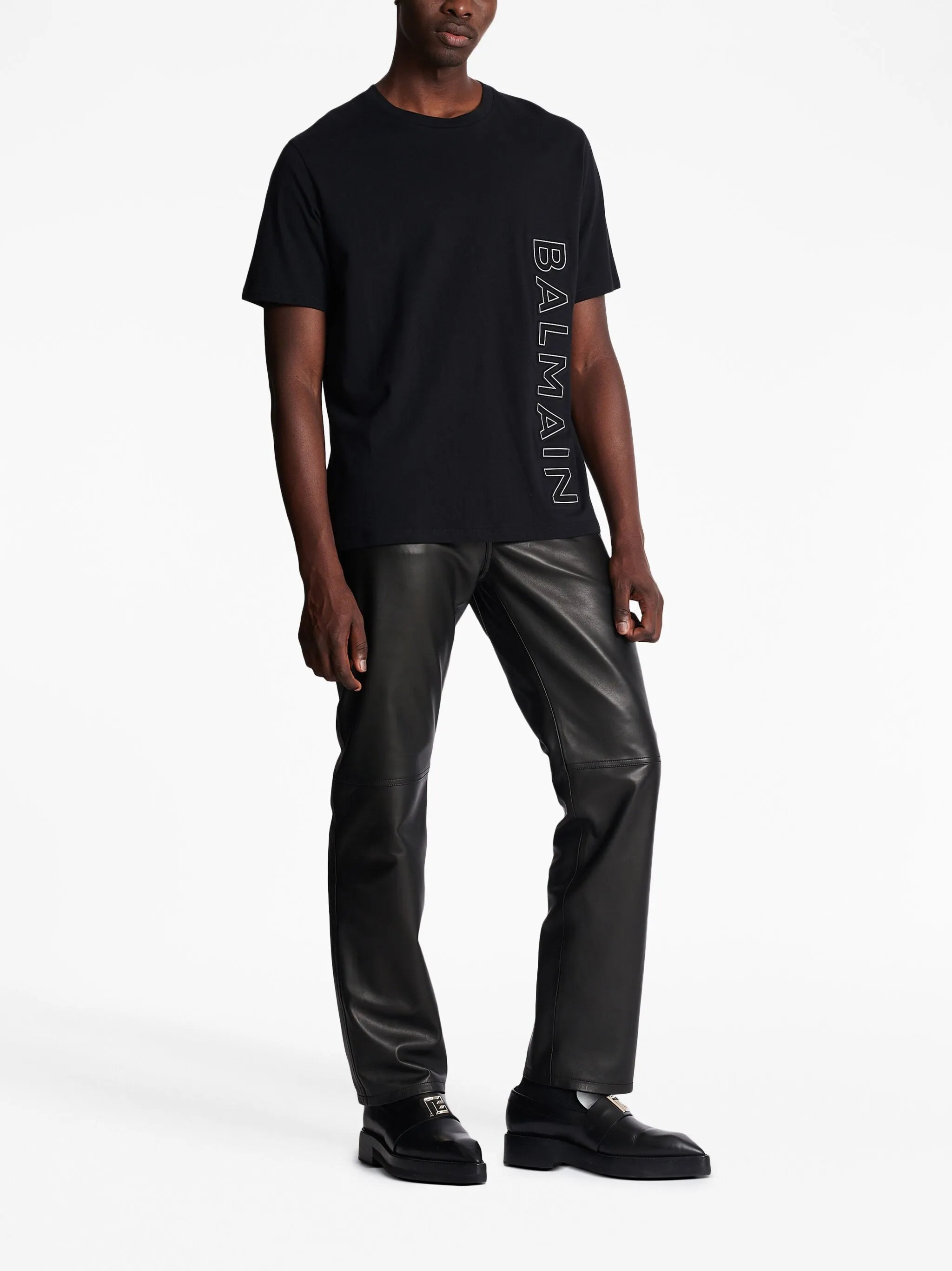 logo-embossed organic cotton T-shirt
