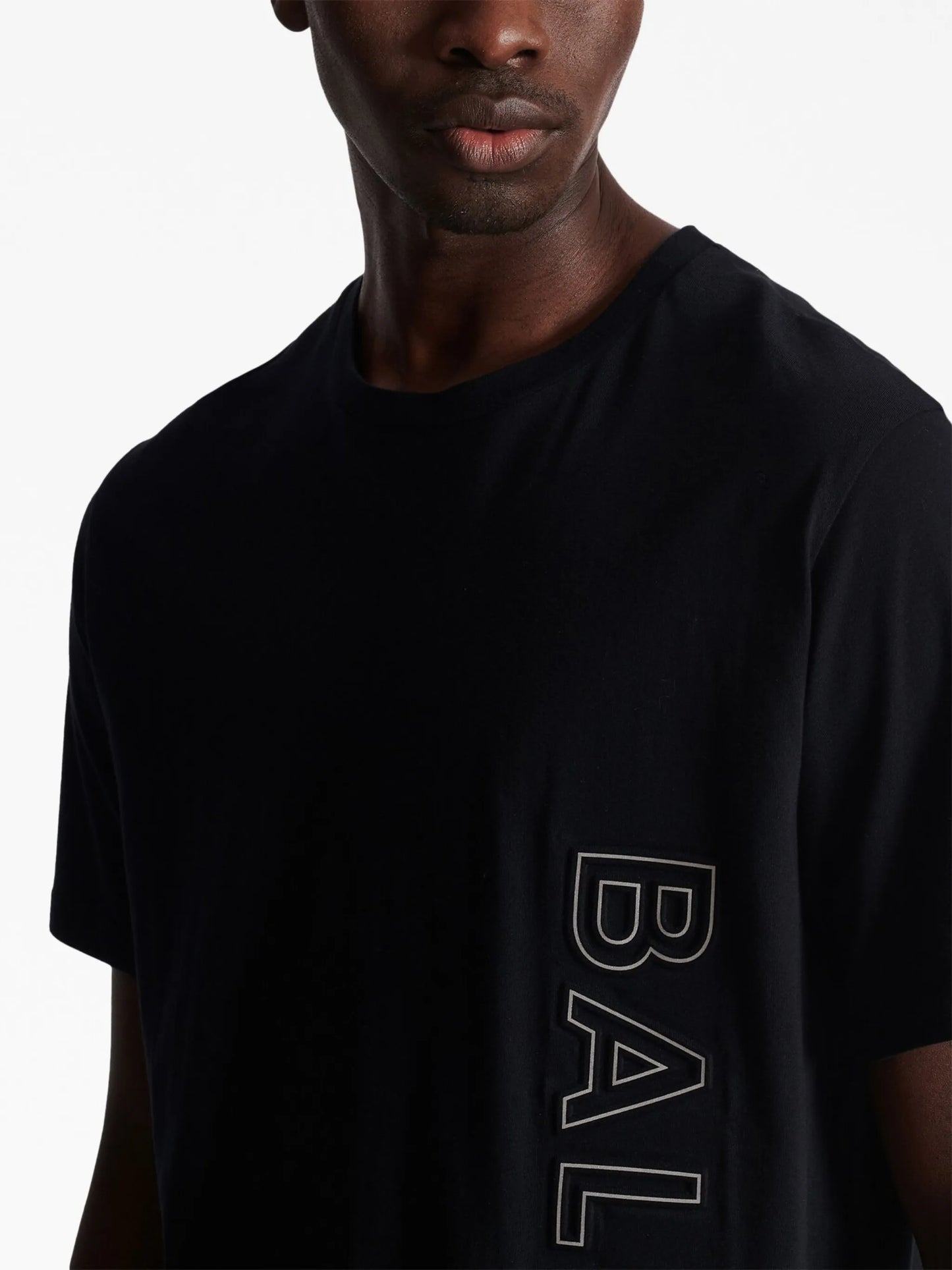 logo-embossed organic cotton T-shirt