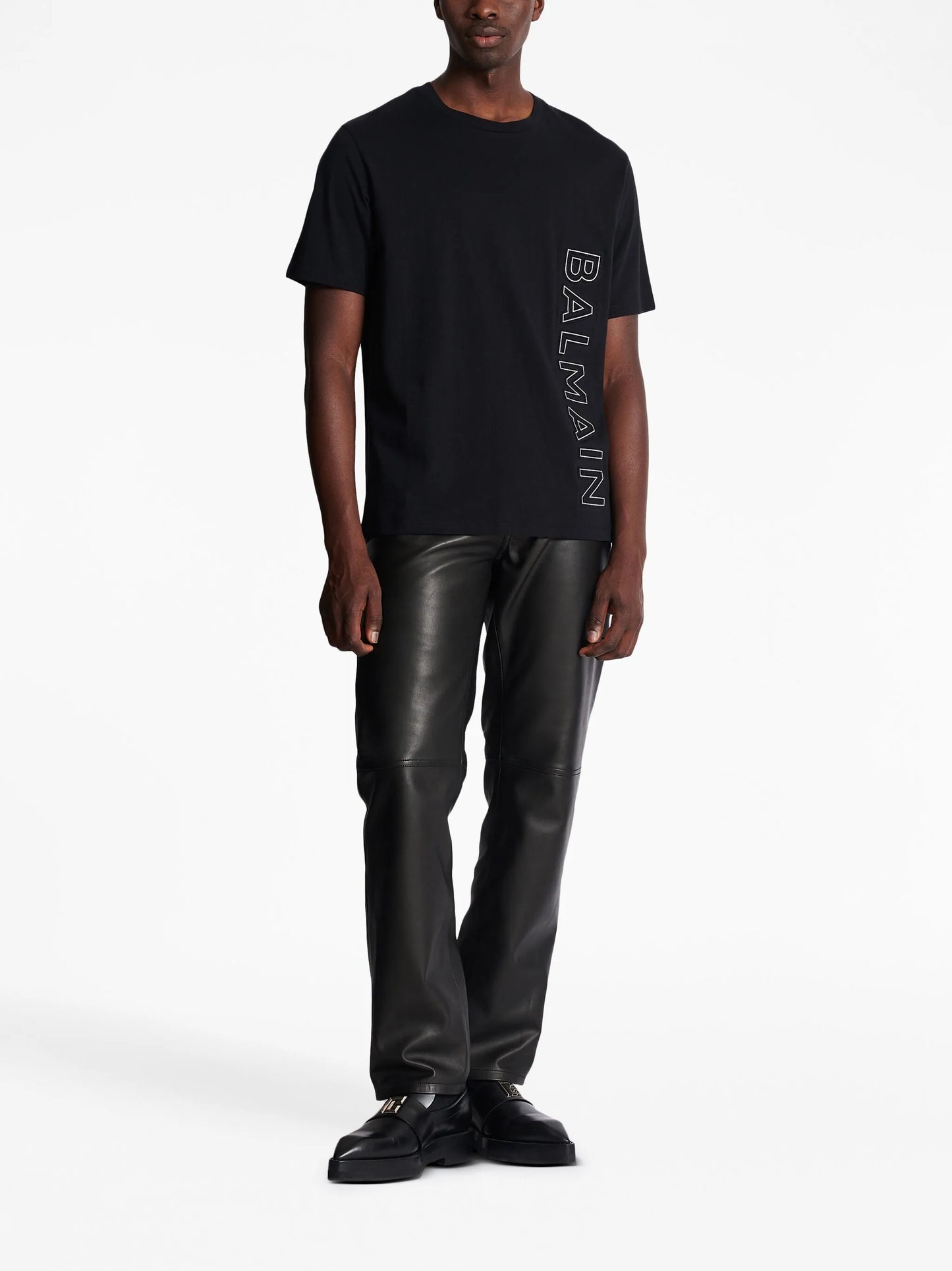 logo-embossed organic cotton T-shirt