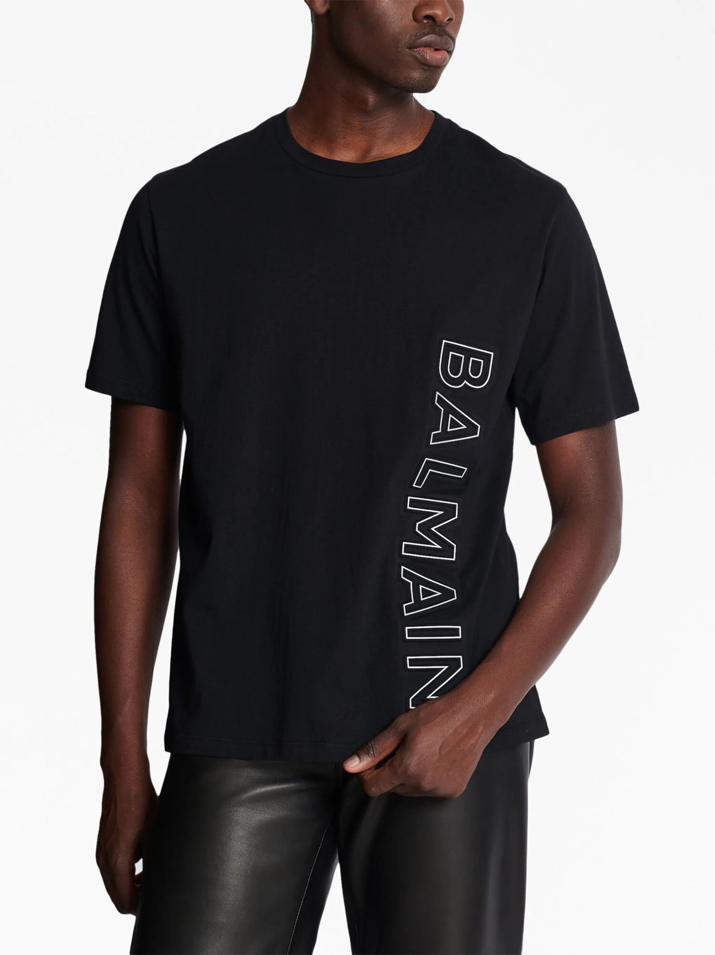 logo-embossed organic cotton T-shirt