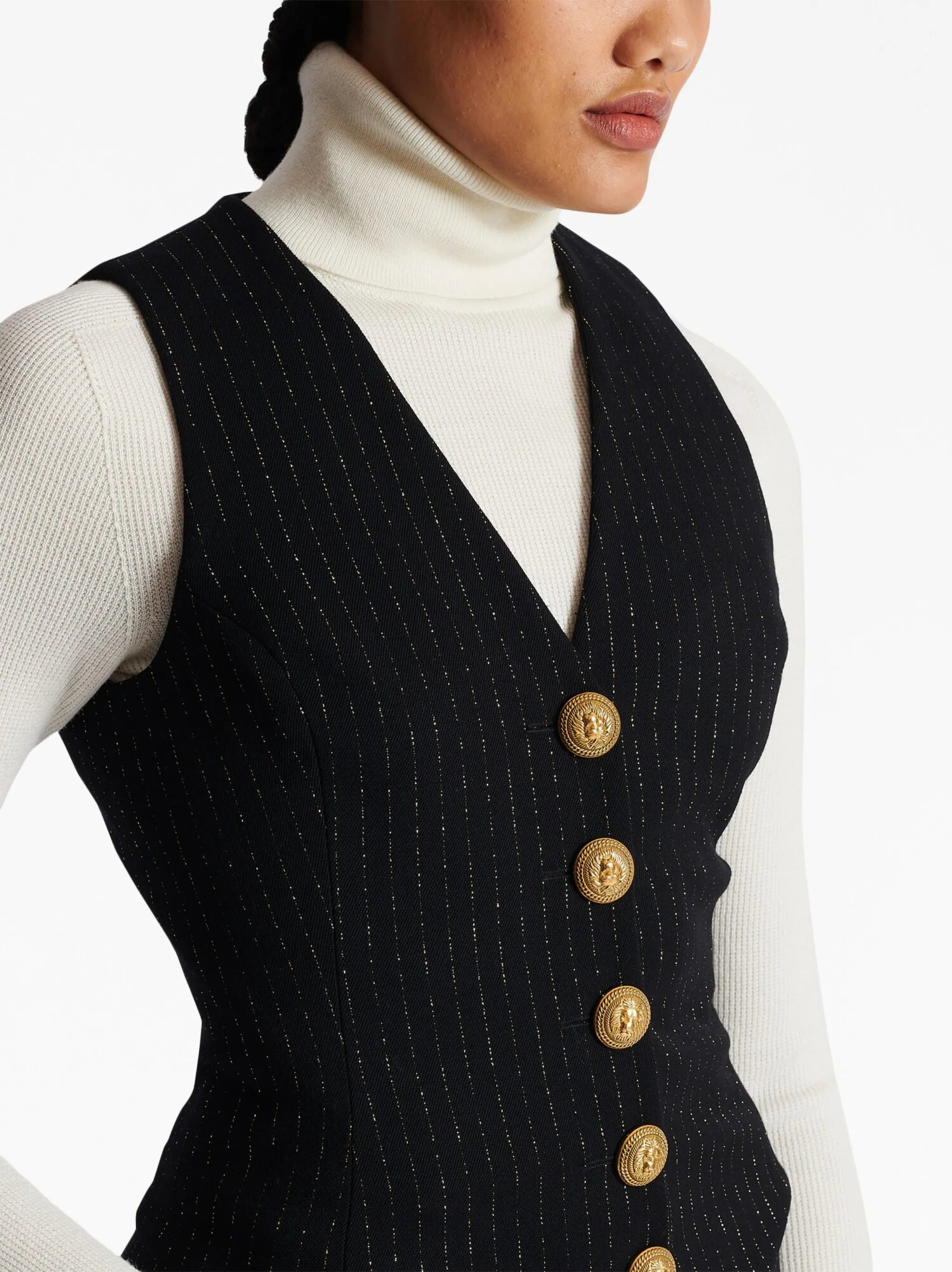 lurex striped vest top