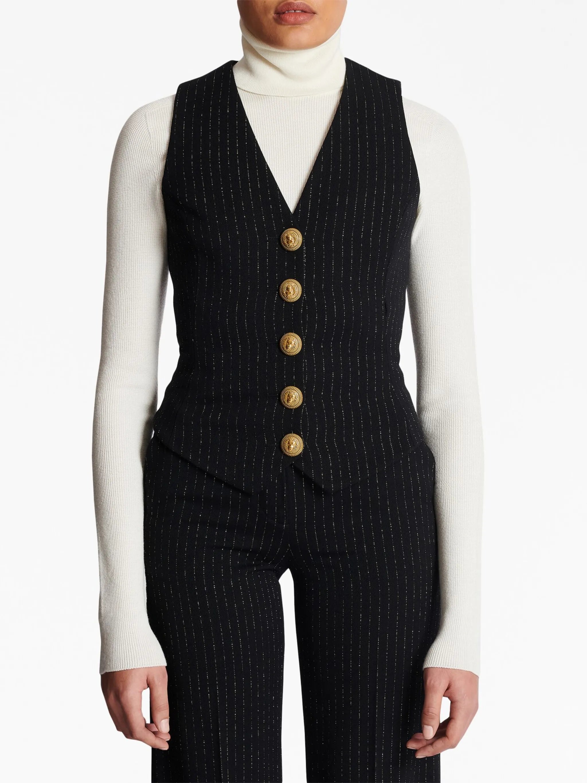 lurex striped vest top