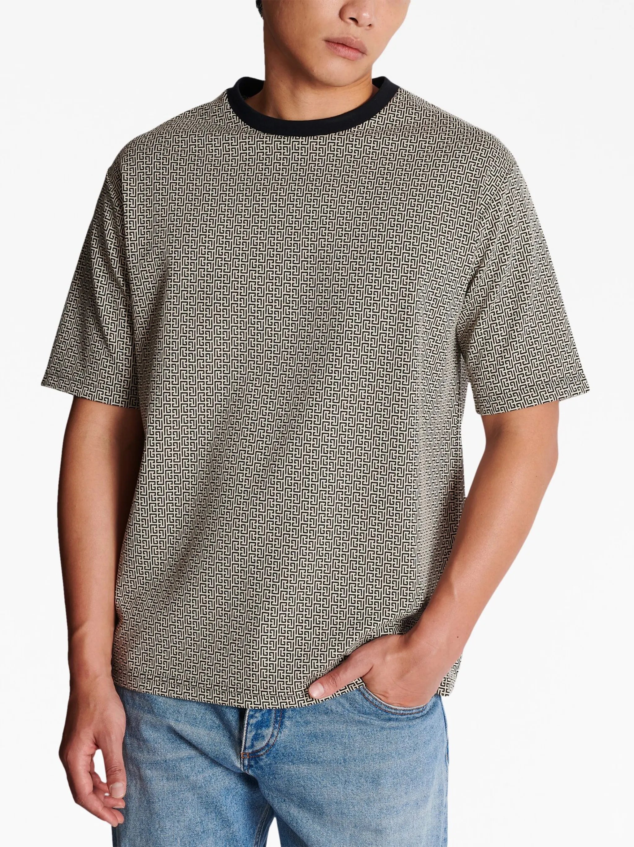 monogram-print T-shirt