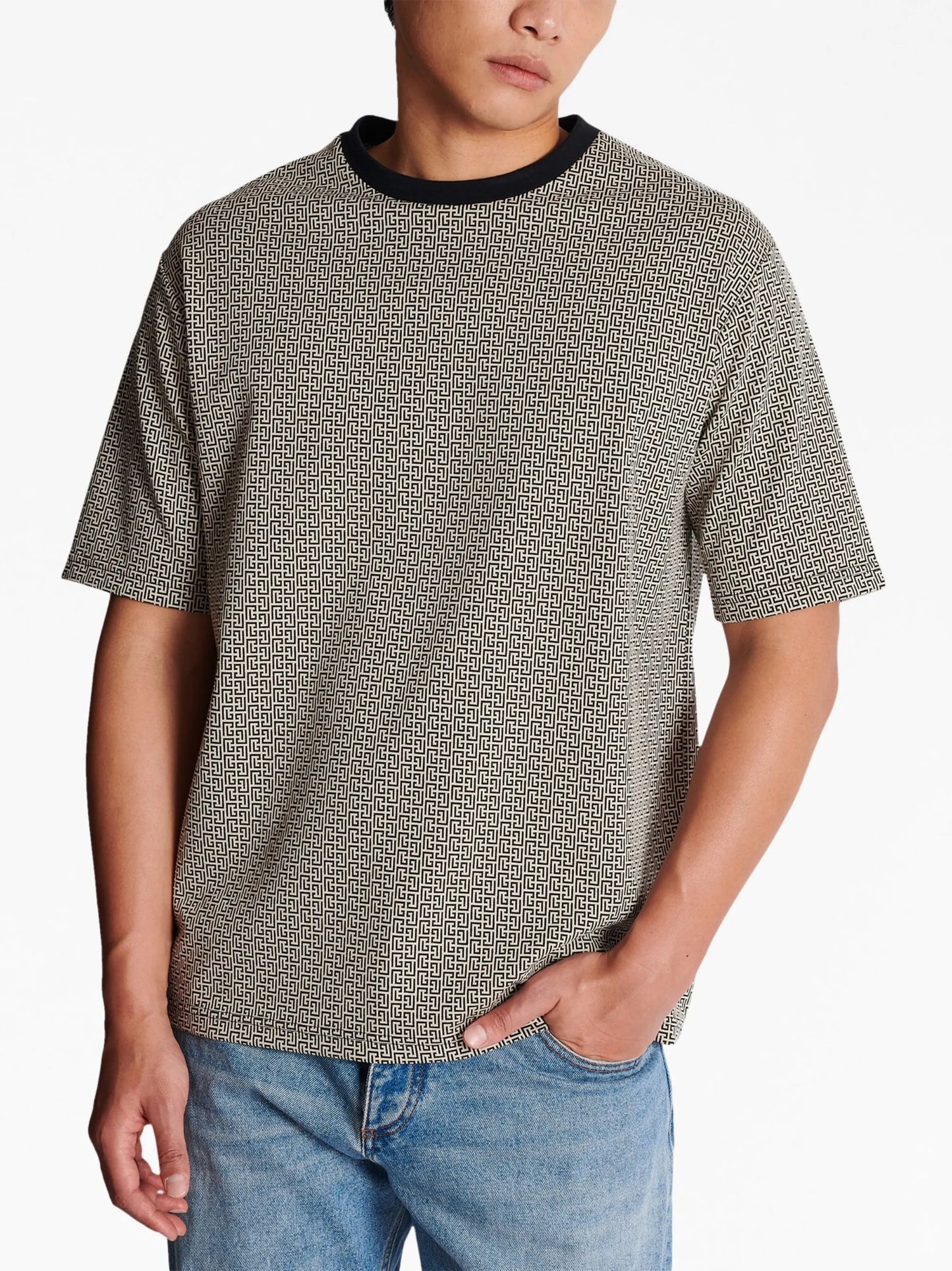 monogram-print T-shirt