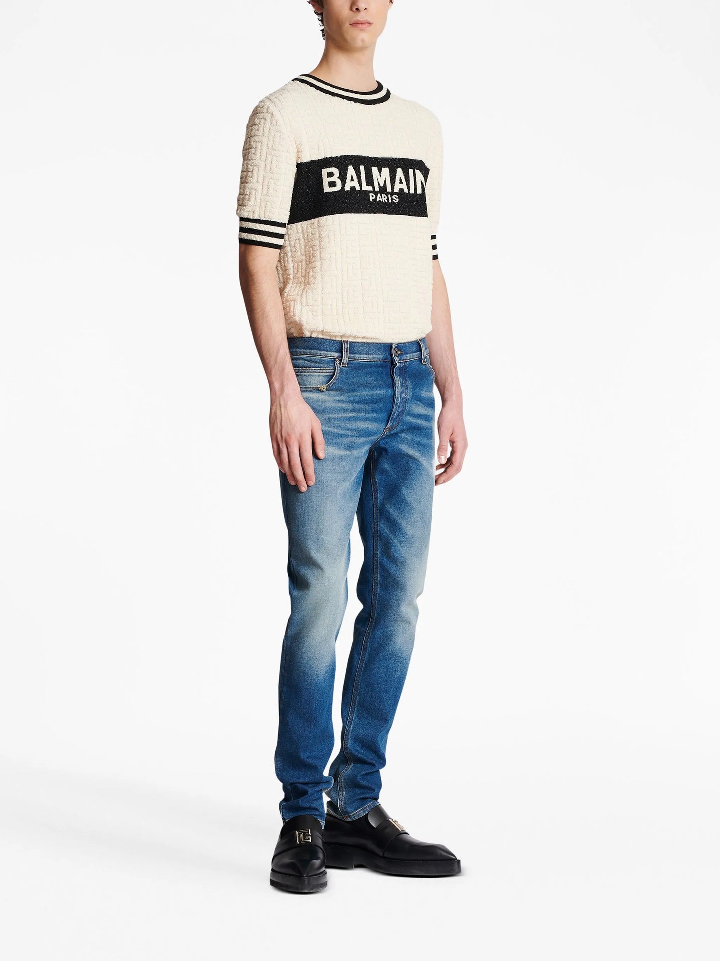 mid-rise slim-fit jeans