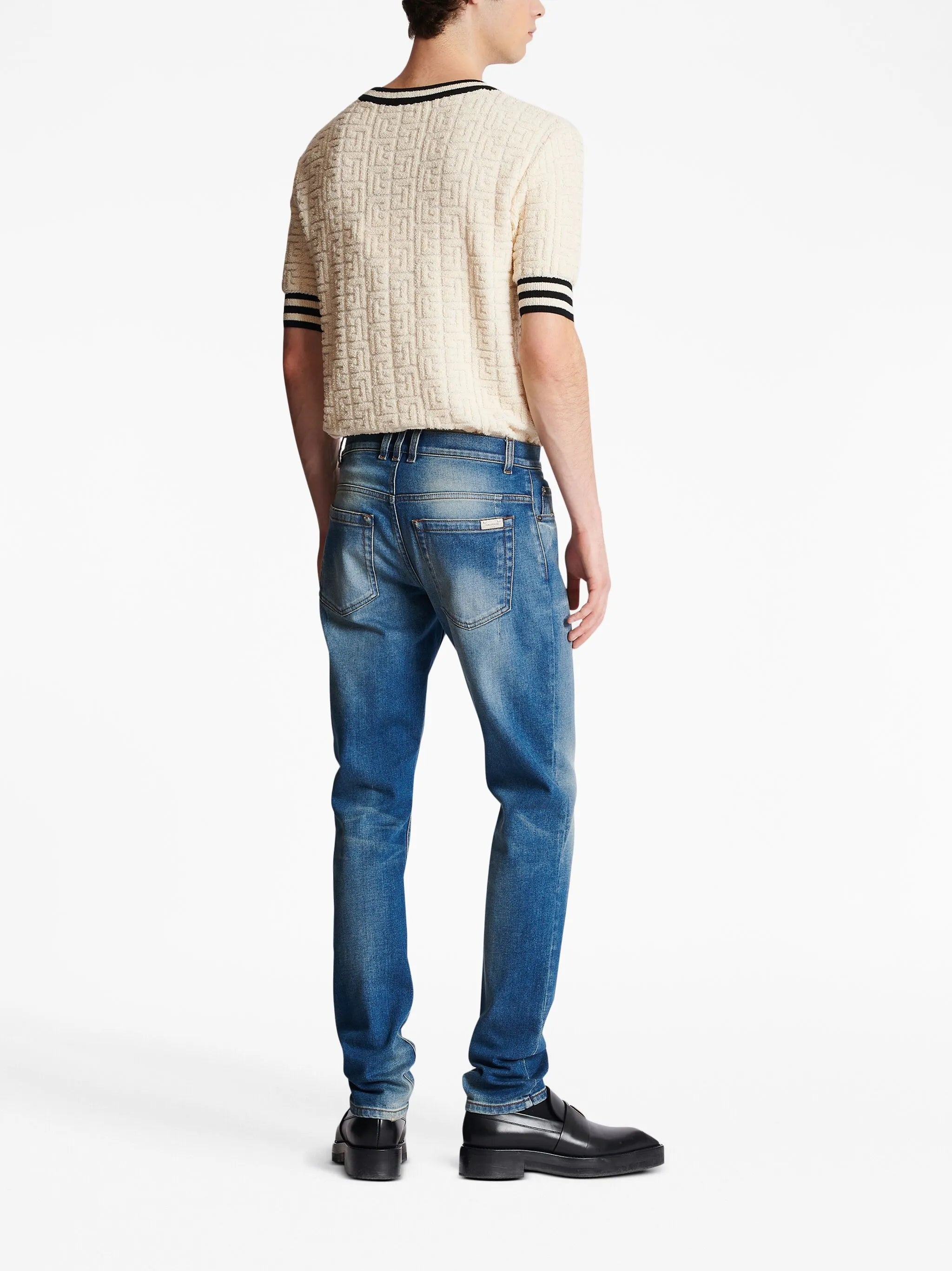 mid-rise slim-fit jeans