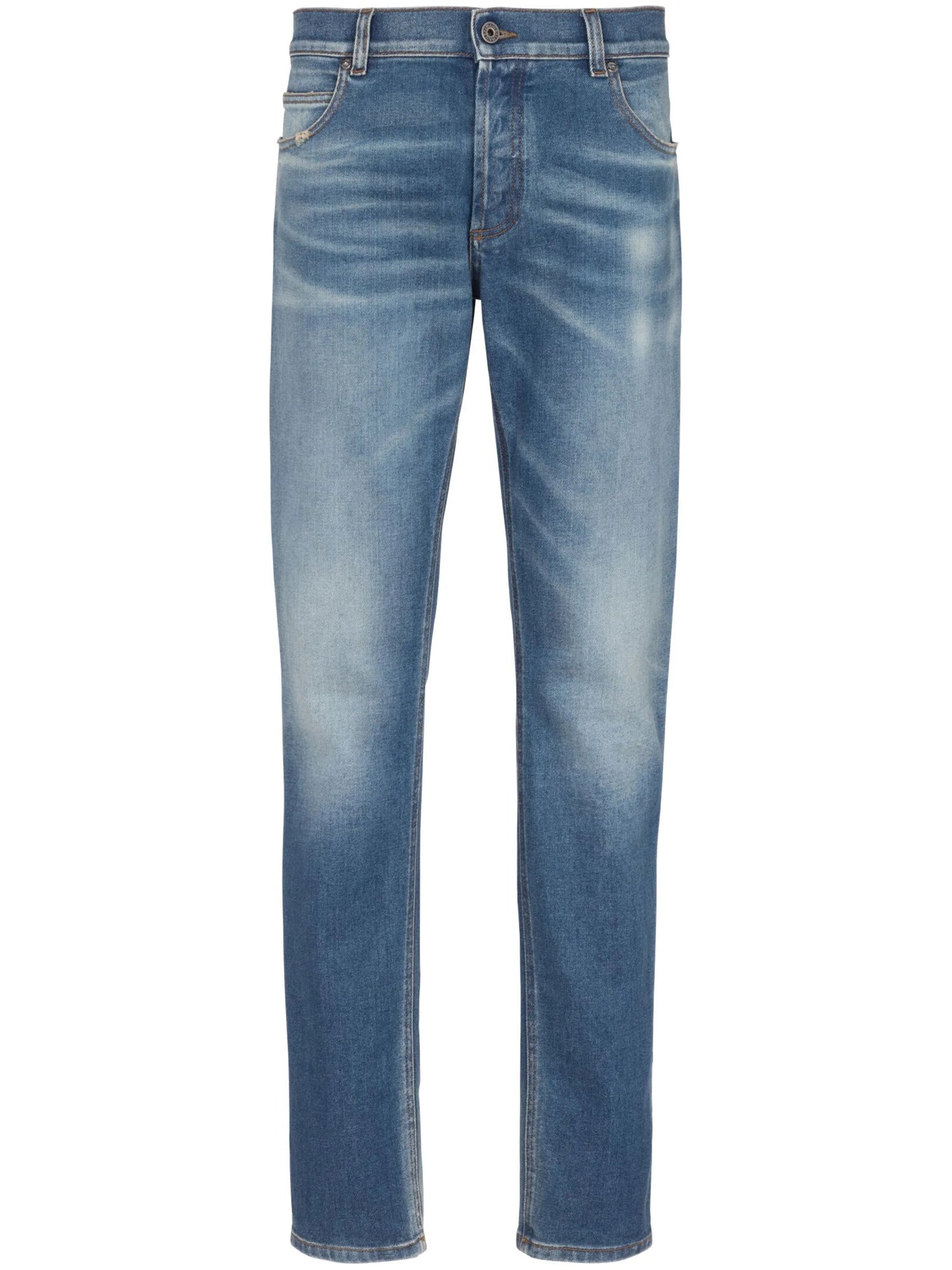 mid-rise slim-fit jeans