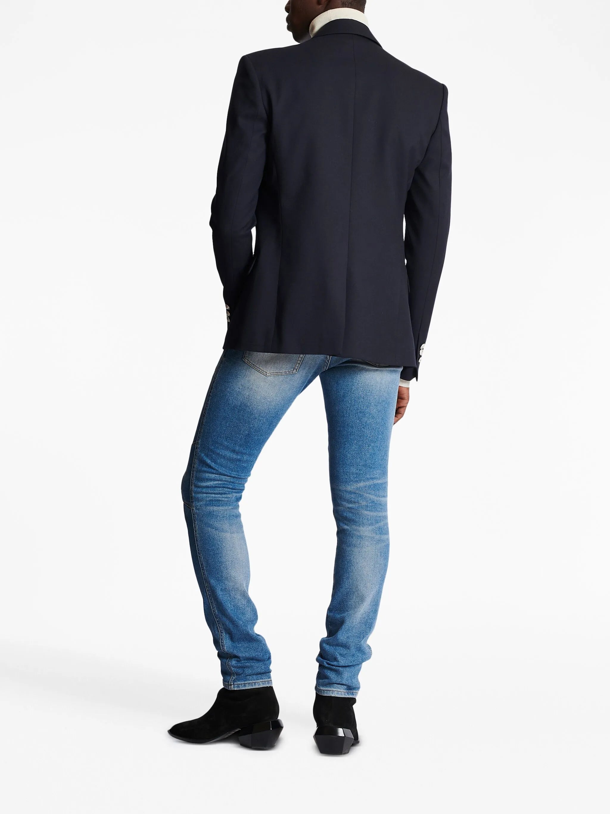 button-detailed wool blazer
