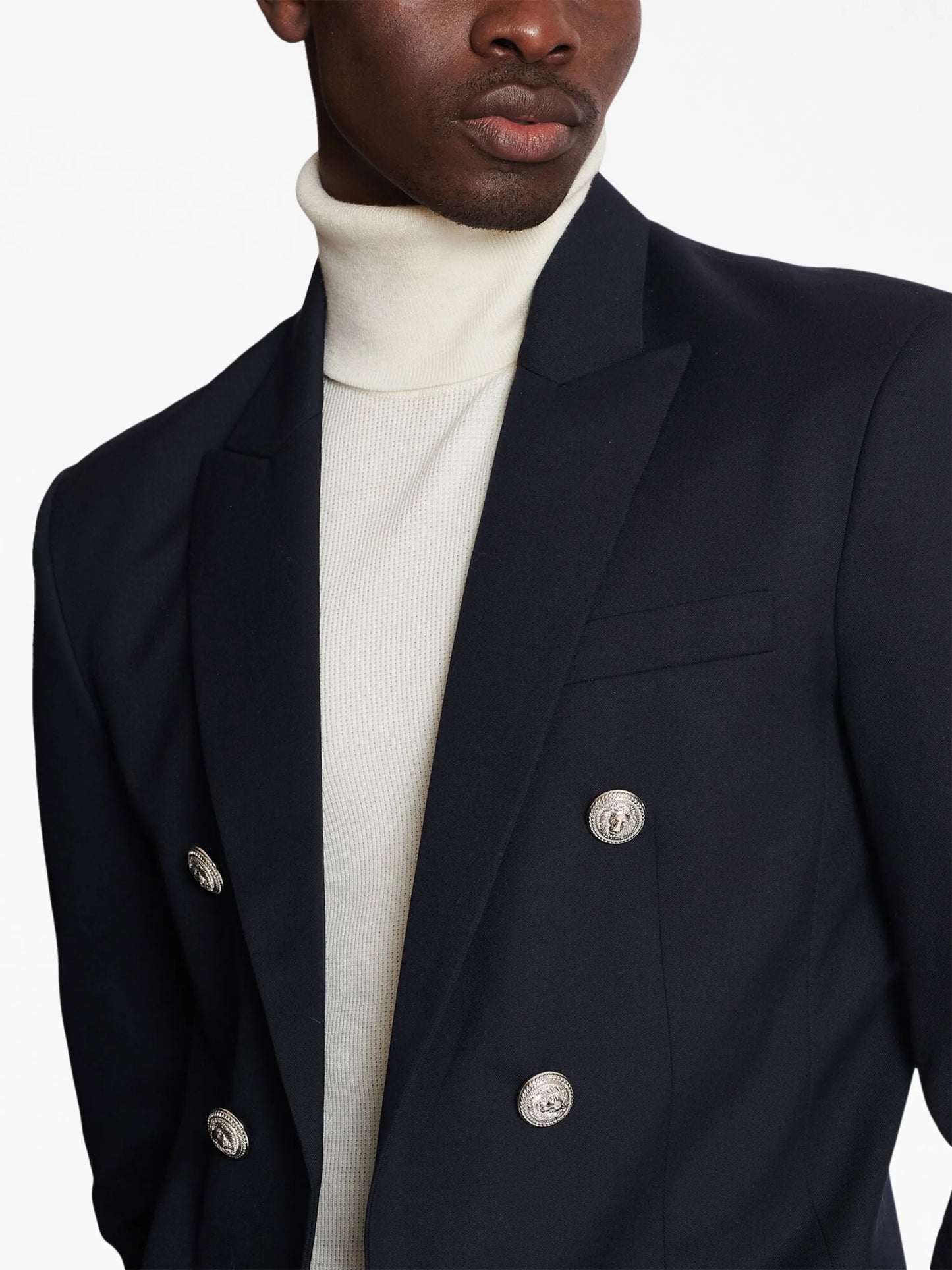 button-detailed wool blazer