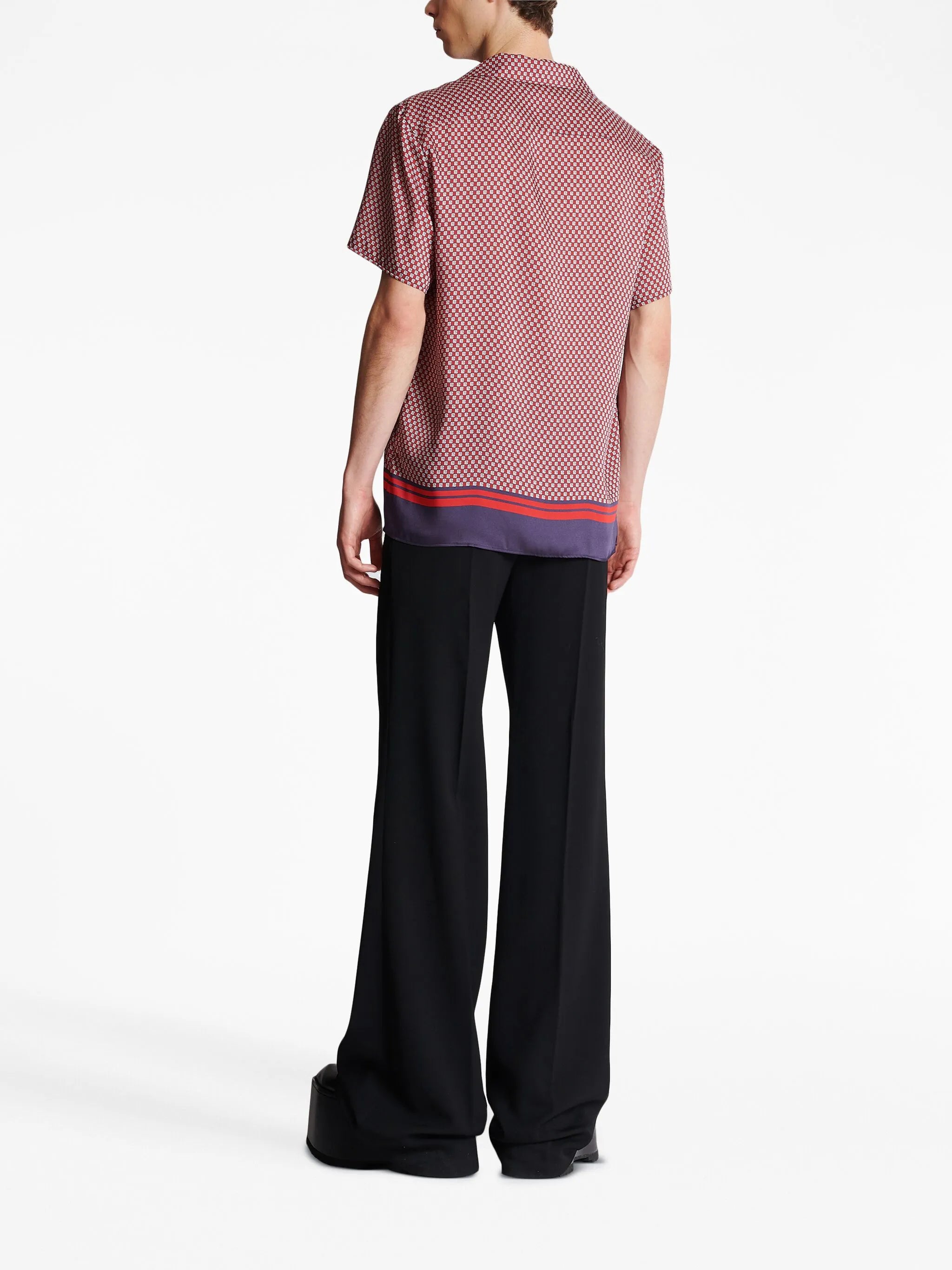 monogram-print short-sleeve shirt