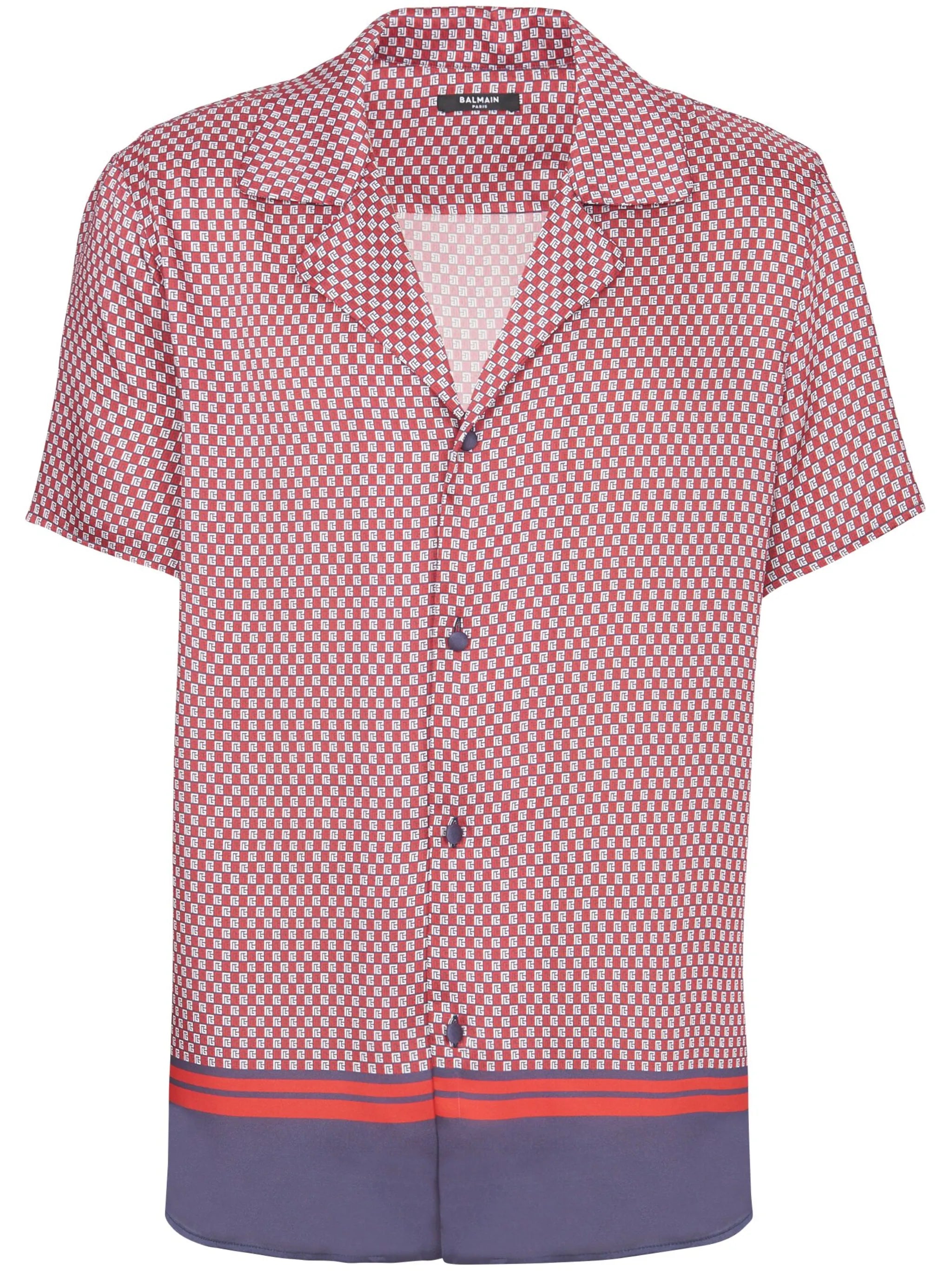 monogram-print short-sleeve shirt