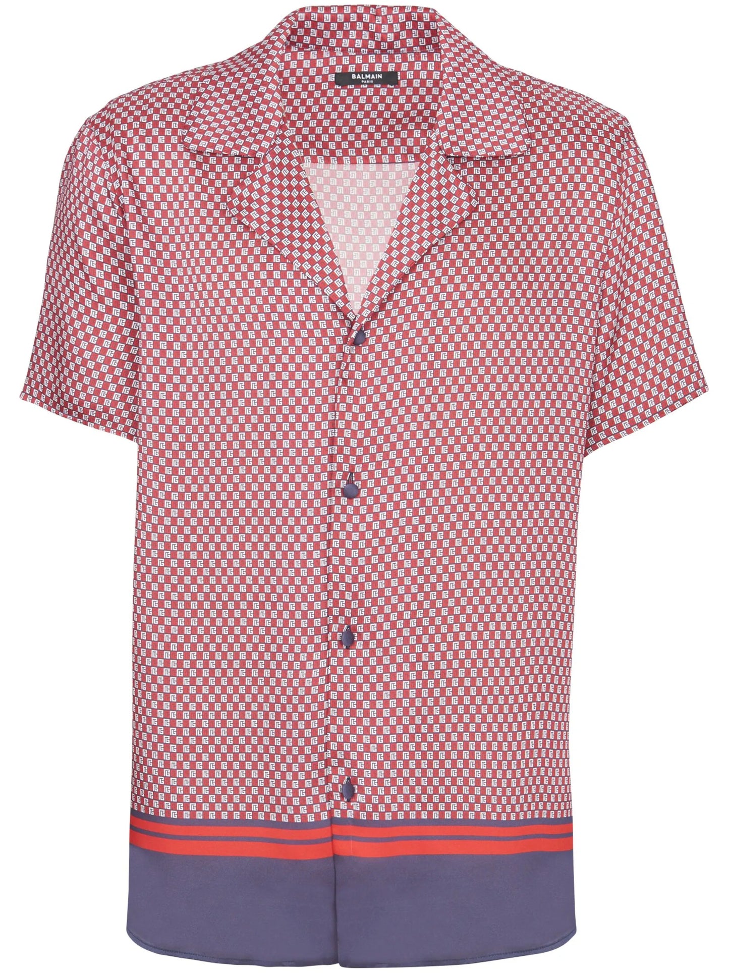 monogram-print short-sleeve shirt