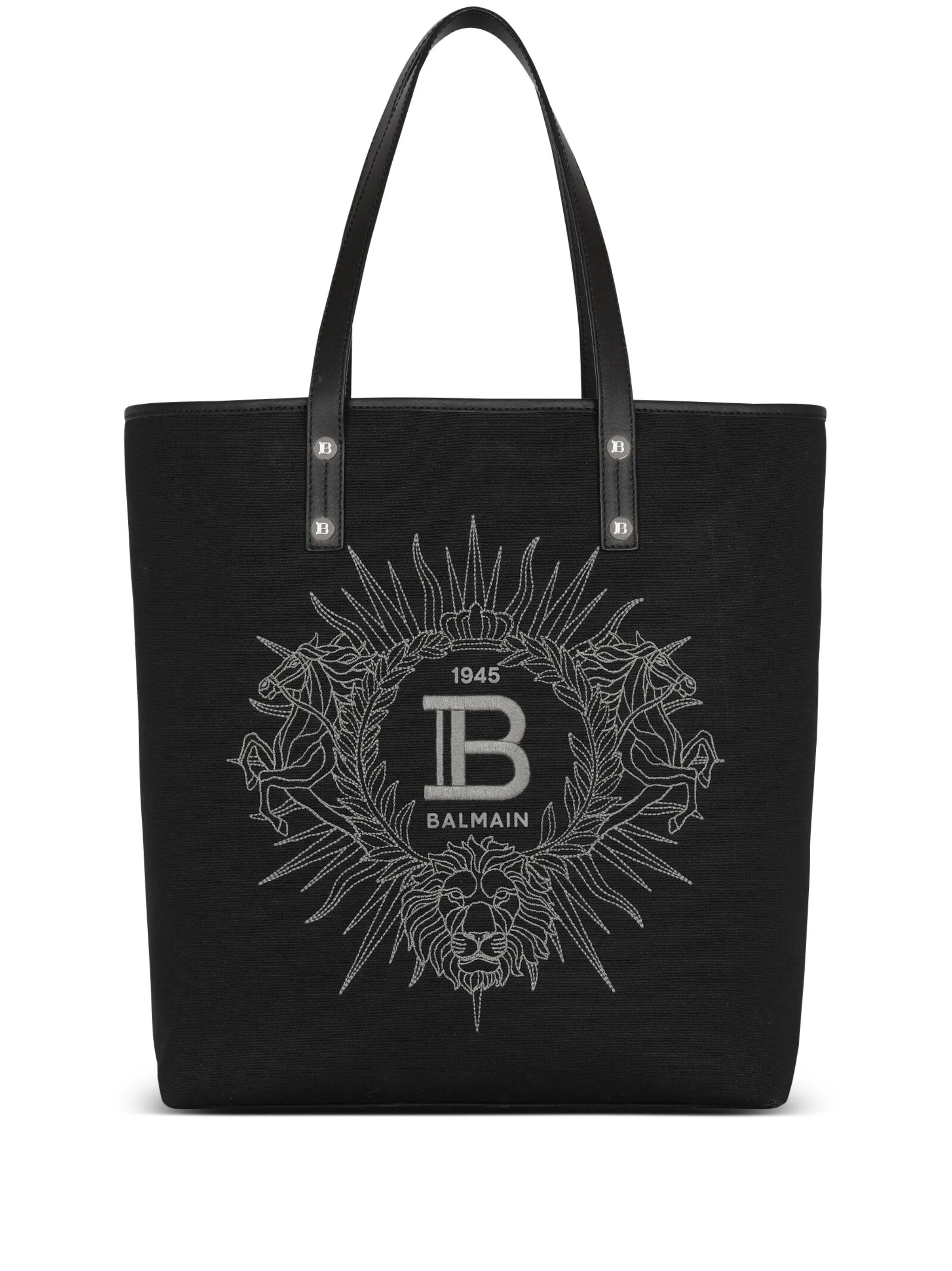 Varsity embroidered-logo tote bag