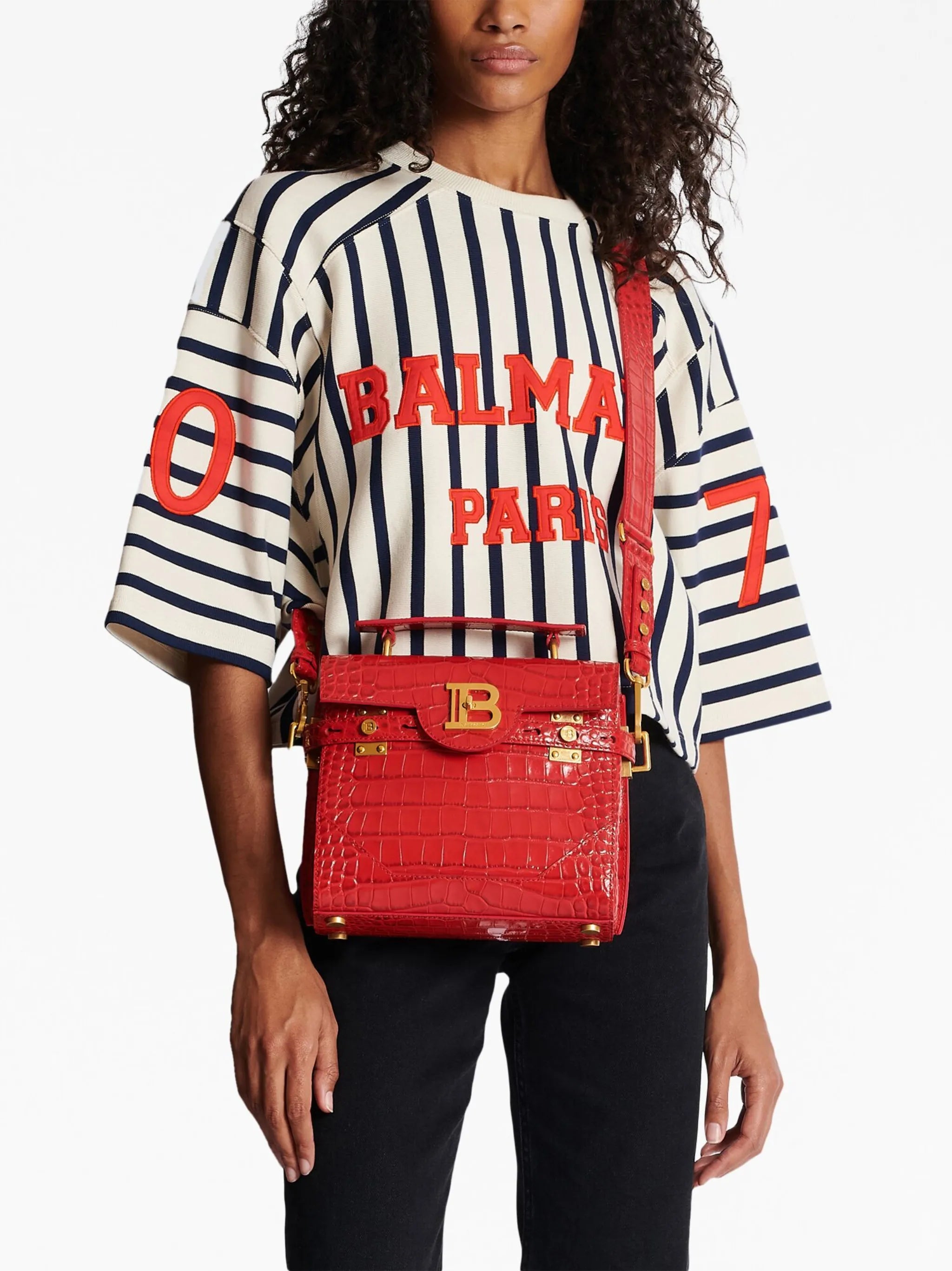 B-Buzz 23 crocodile-embossed tote bag